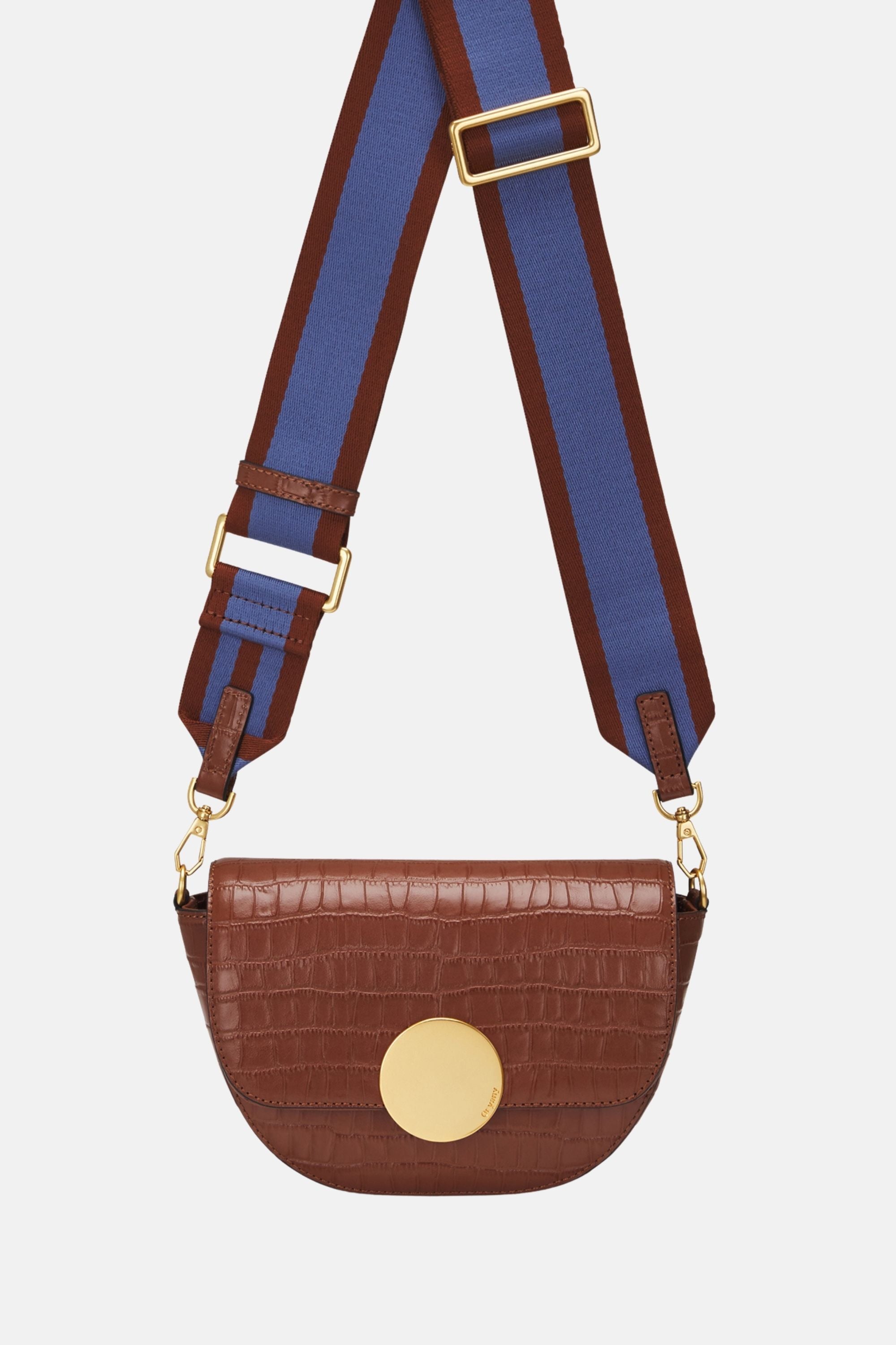 Oryany - Lottie Croco Saddle Crossbody - Small - Toffee Tan Leather