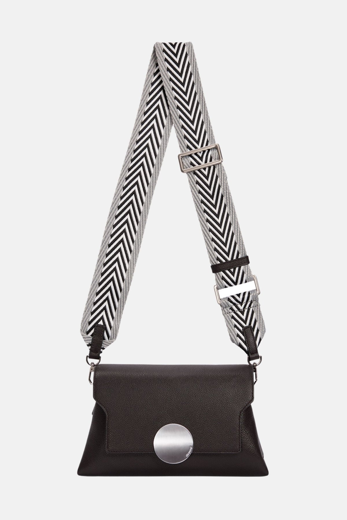 Oryany - Lottie Flap Crossbody Medium Handbags - Dark Chocolate Leather
