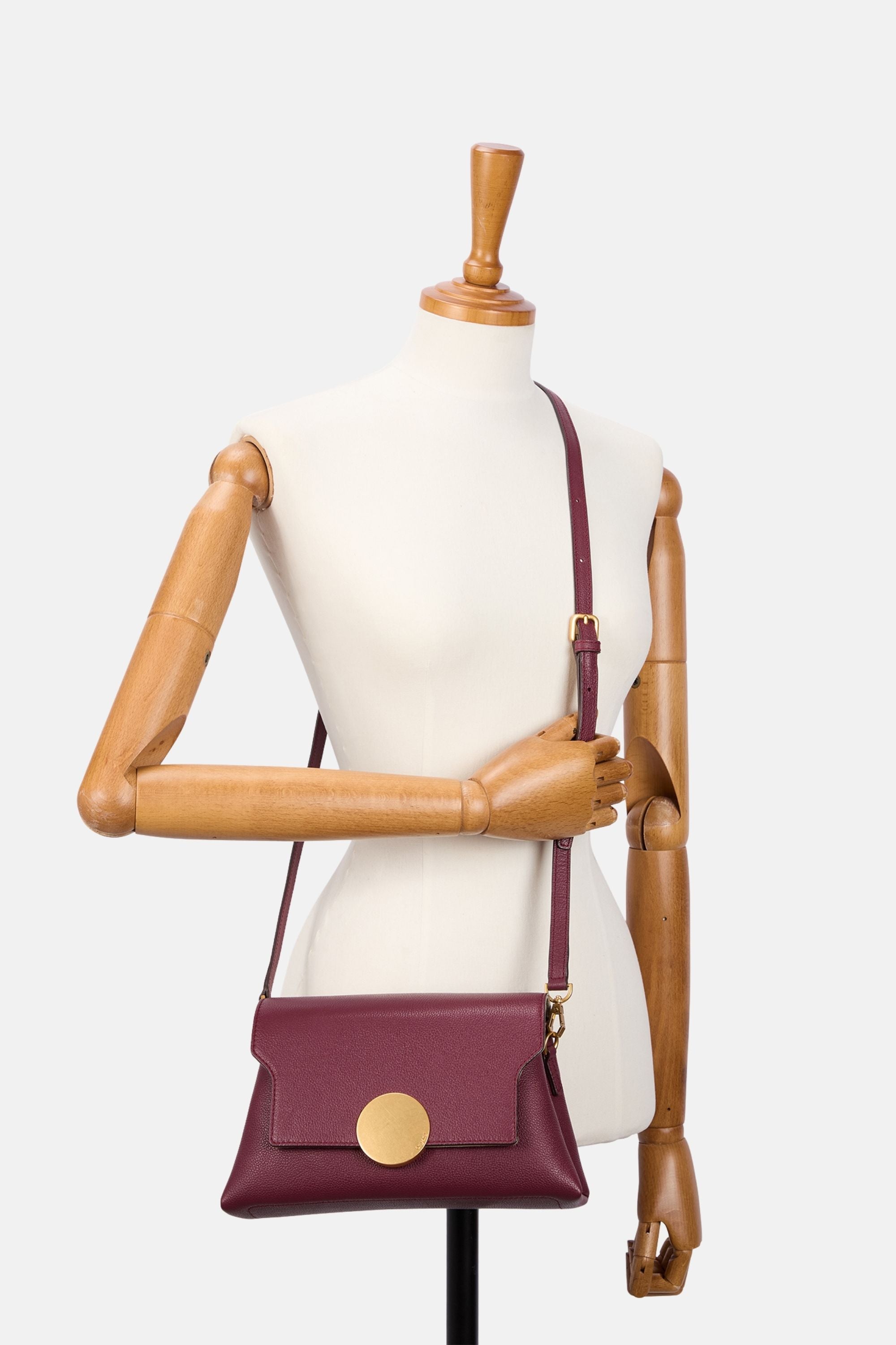 Oryany - Lottie Flap Crossbody Medium Handbags - Maroon Leather