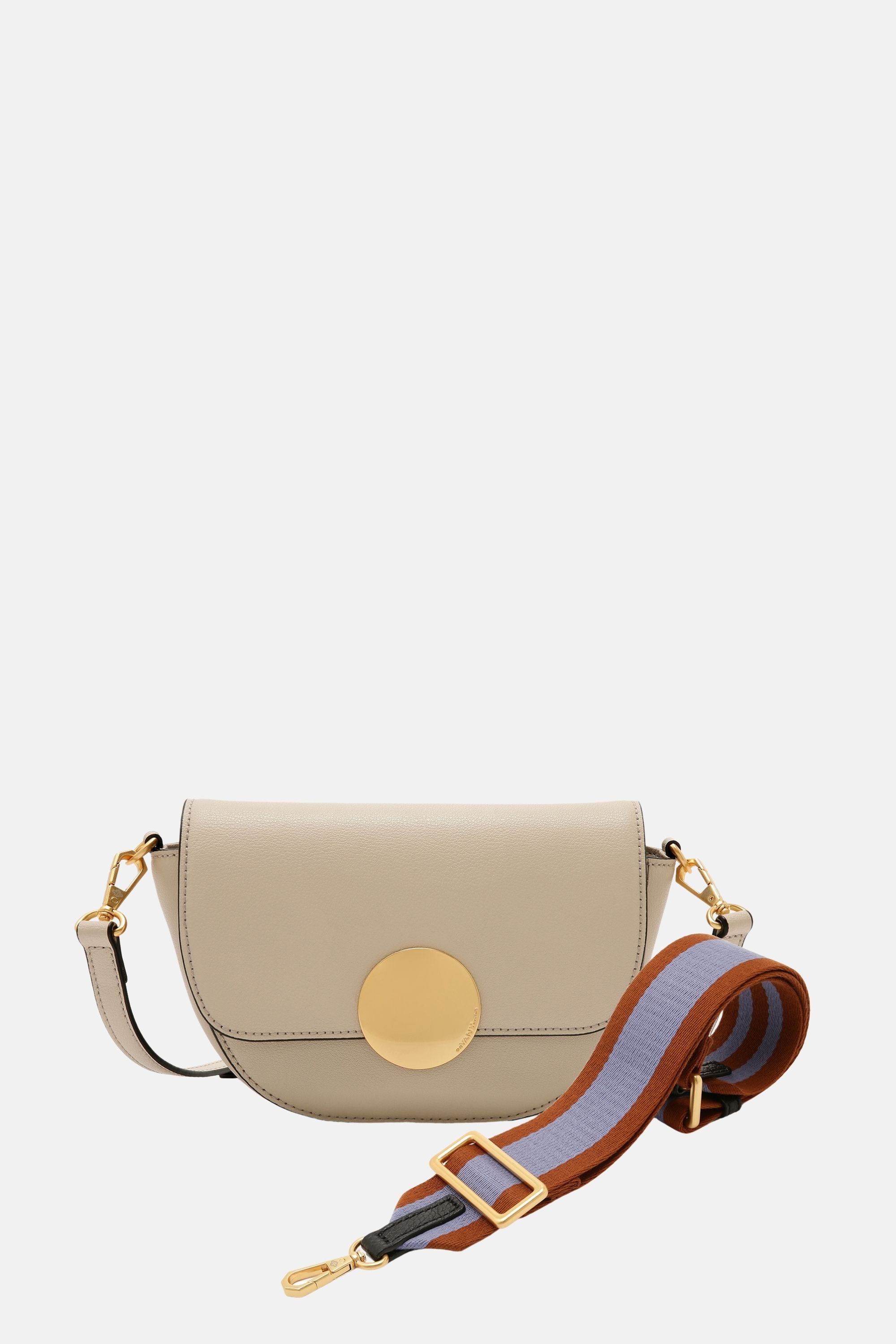 Oryany - Lottie Saddle Crossbody Small Handbags - Cream Leather