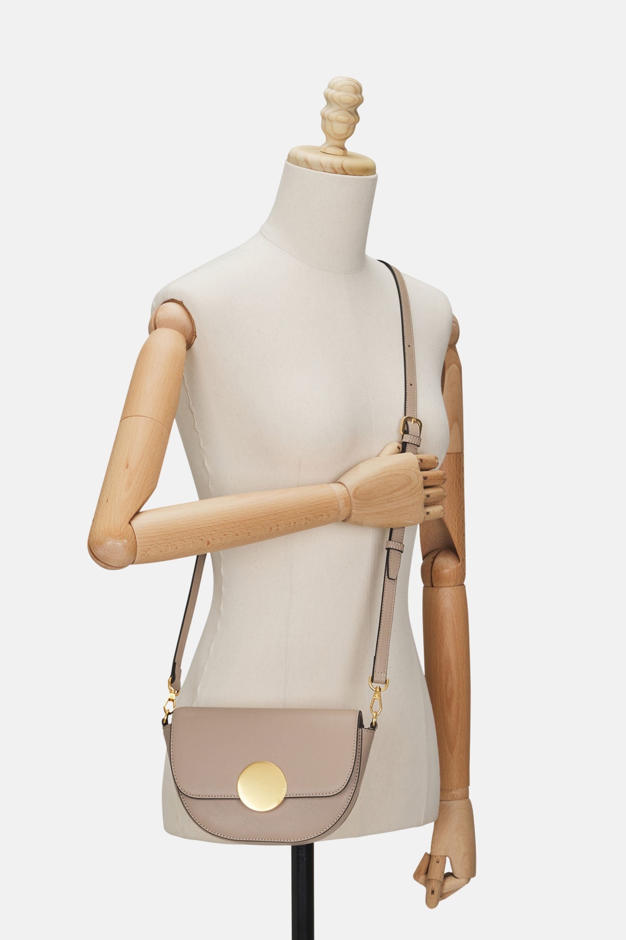 Oryany - Lottie Saddle Crossbody Small Handbags - Cream Leather
