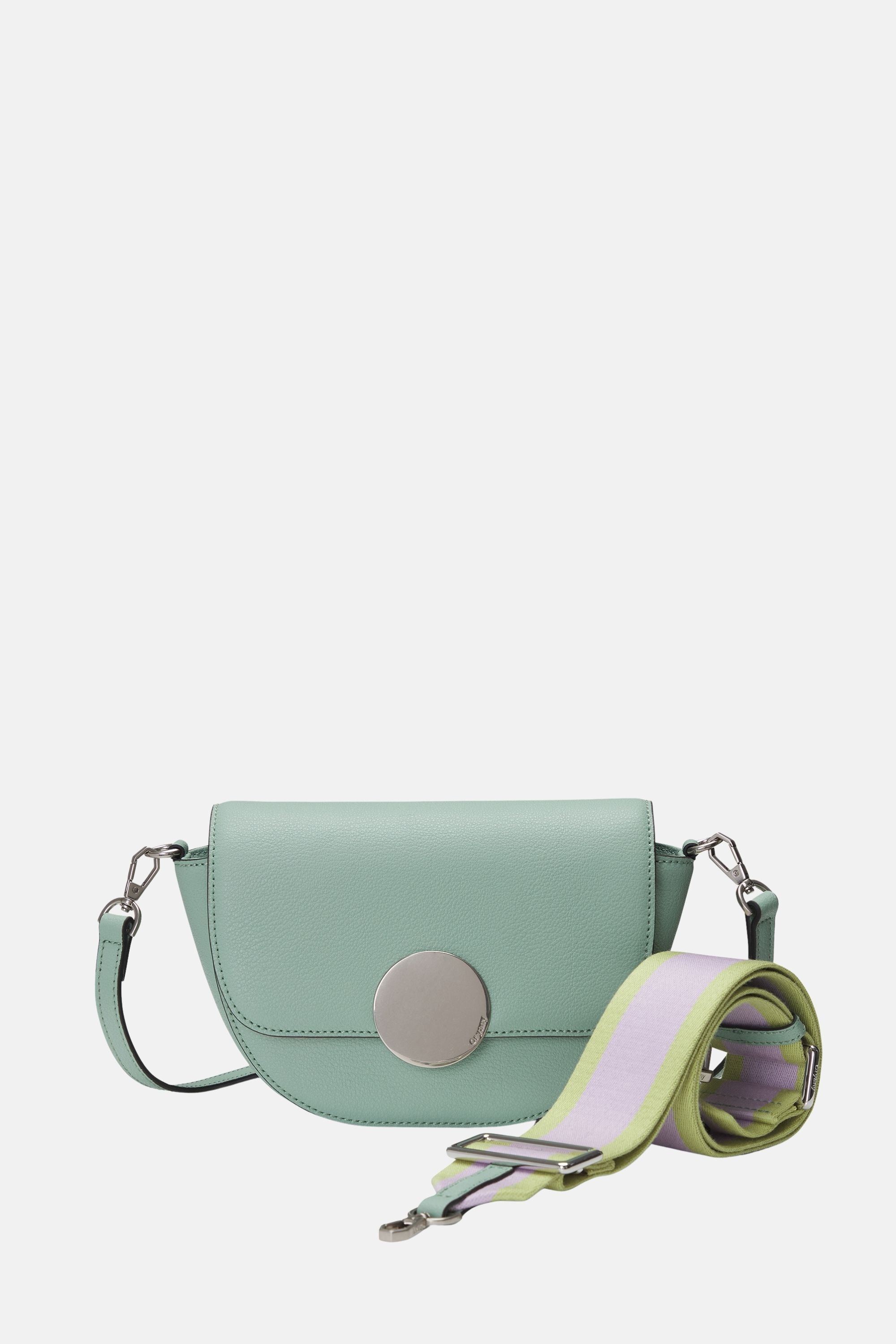 Oryany - Lottie Saddle Crossbody Small Handbags -Dusty Mint Leather