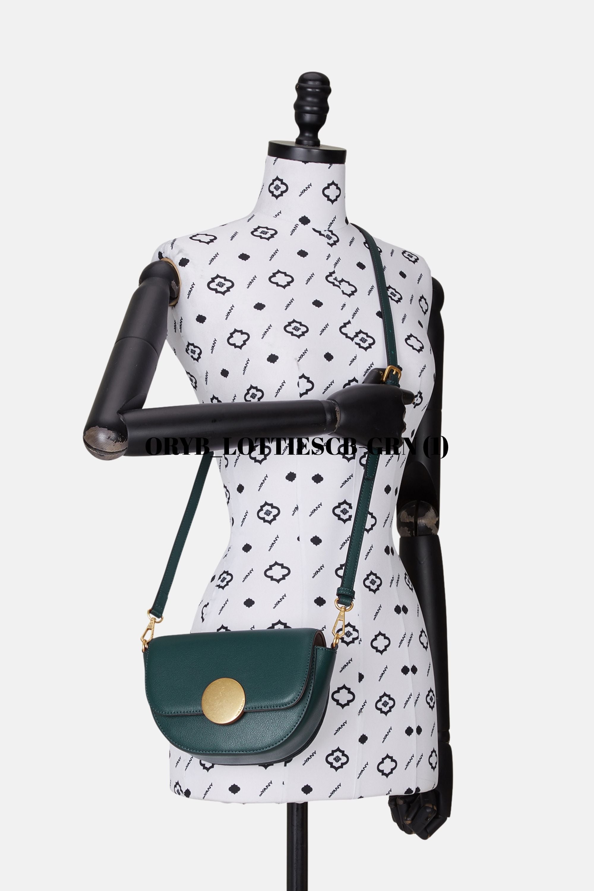 Oryany - Lottie Saddle Crossbody Small Handbags - Green Leather