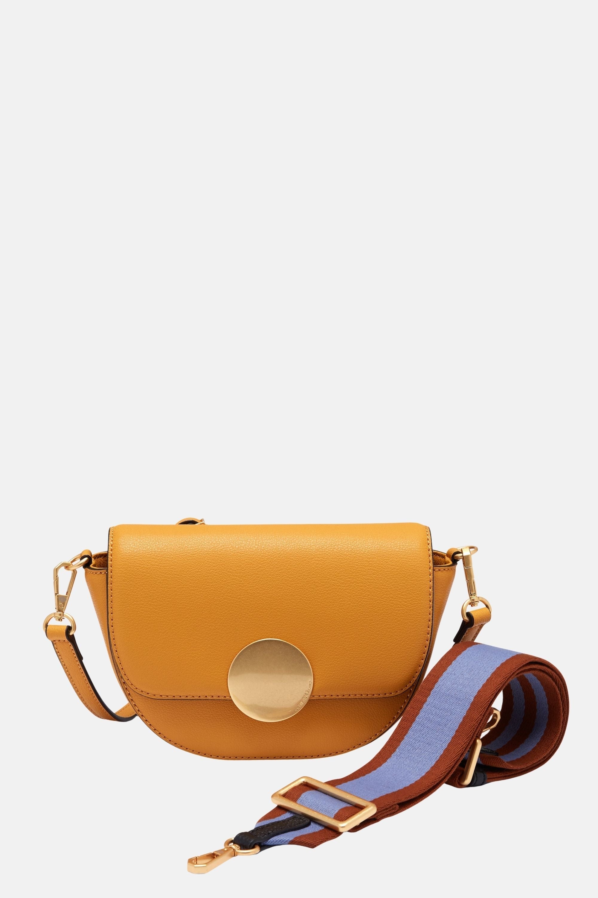 Oryany - Lottie Saddle Crossbody Small Handbags - Yellow Leather