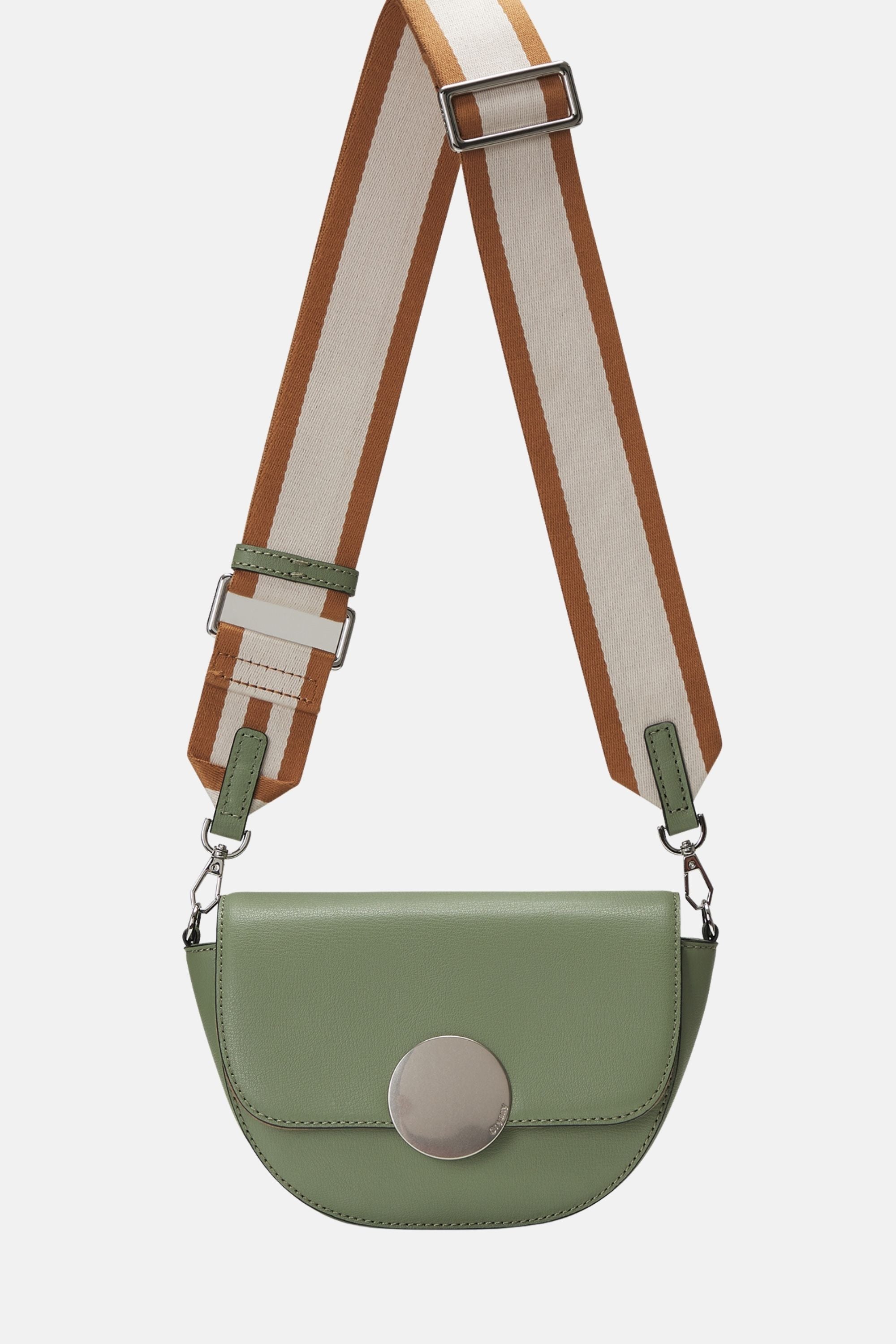 Oryany - Lottie Saddle Crossbody Small Handbags - Jade Green Leather