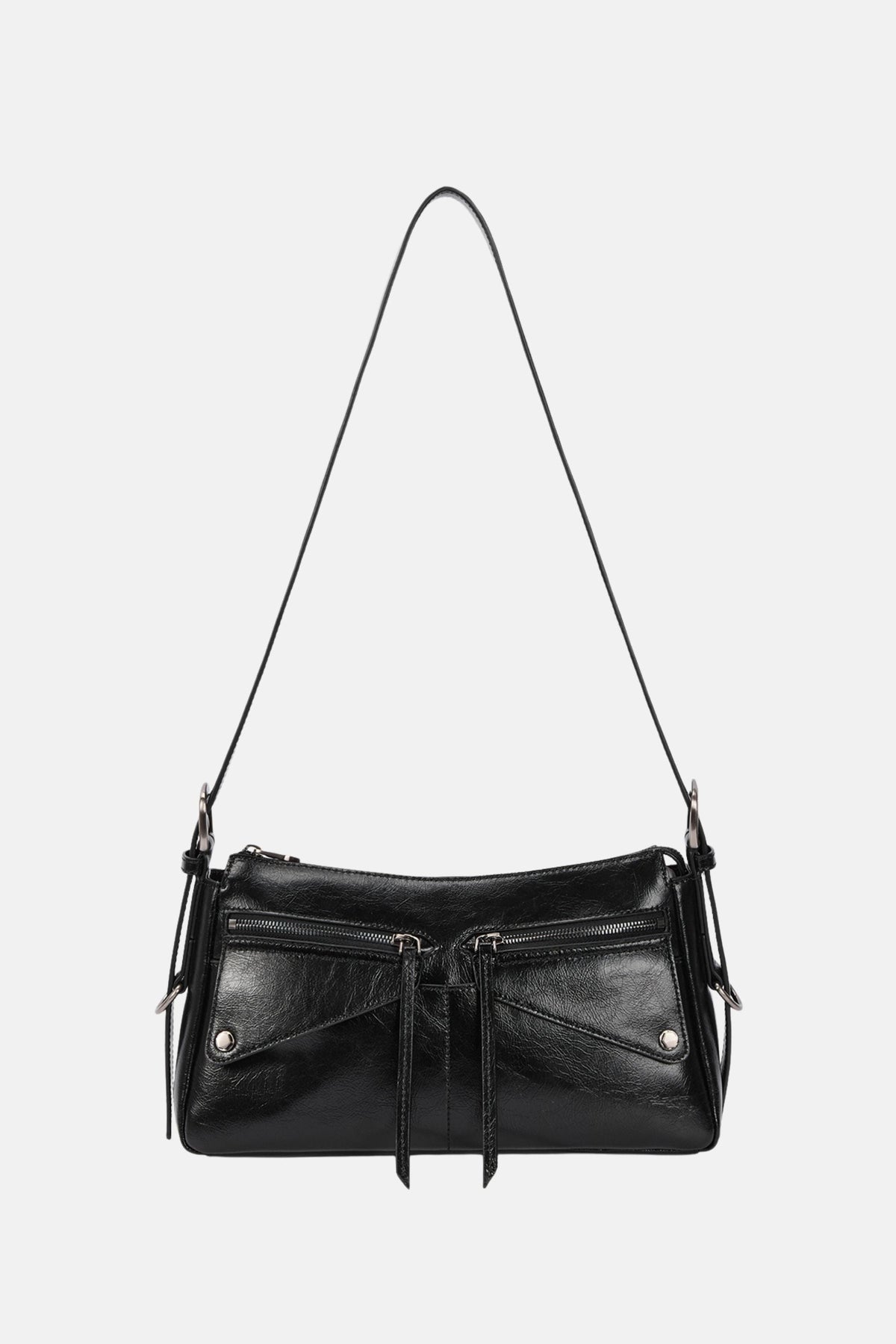 Oryany - Moto Shoulder Medium Shoulder Bag Handbags - Black