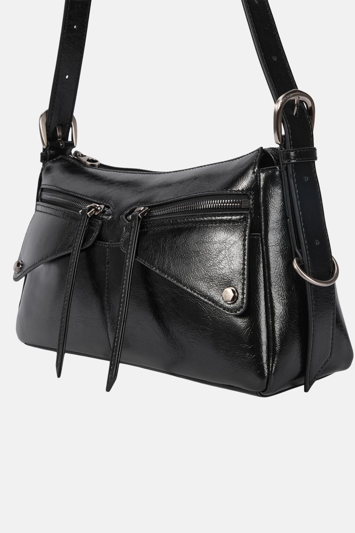 Oryany - Moto Shoulder Medium Shoulder Bag Handbags - Black