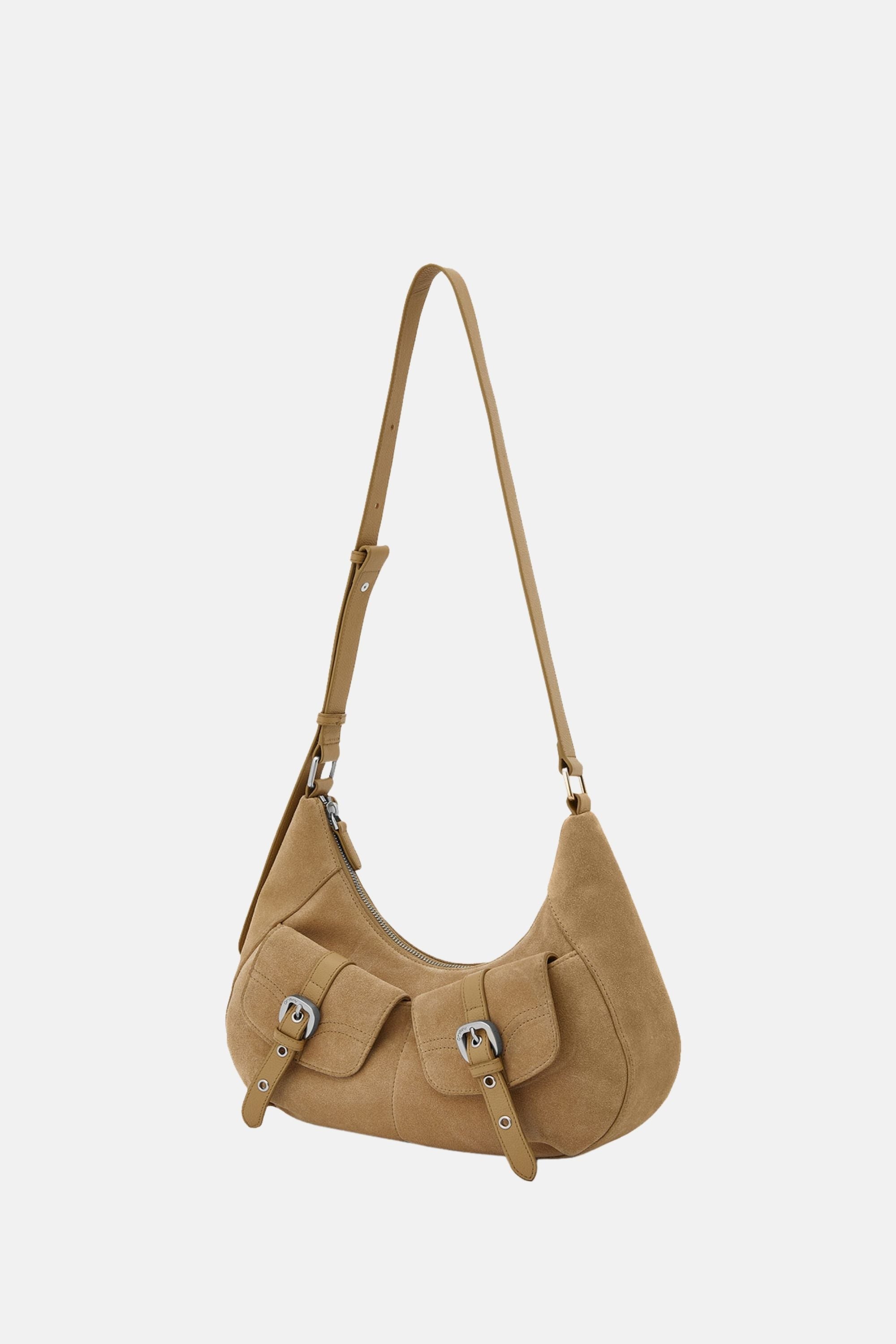 Oryany - Rodeo Shoulder - Medium Shoulder Bag - Ivory Suede