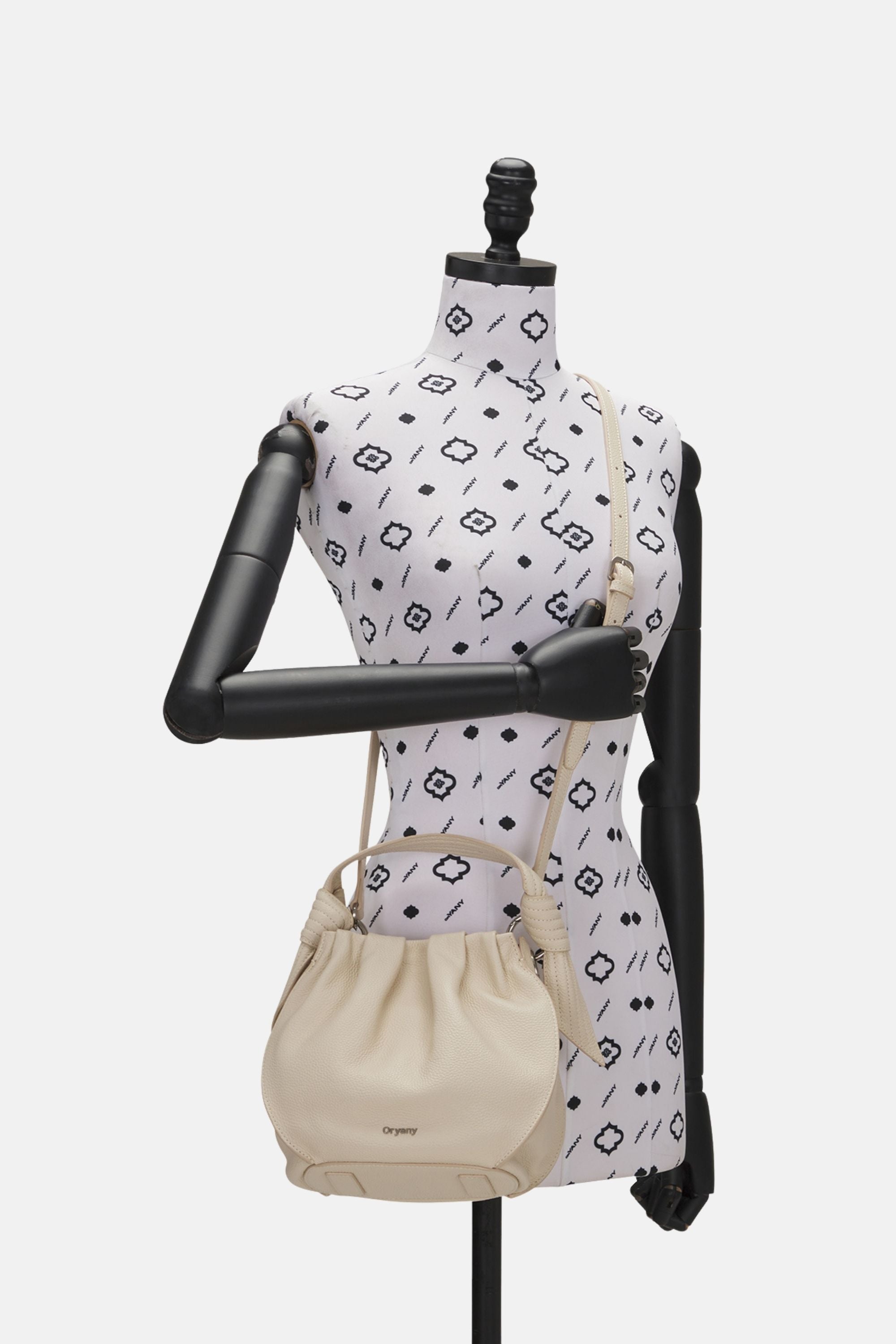 Oryany - Selena Bucket Bag - Medium Crossbody - Cream Leather