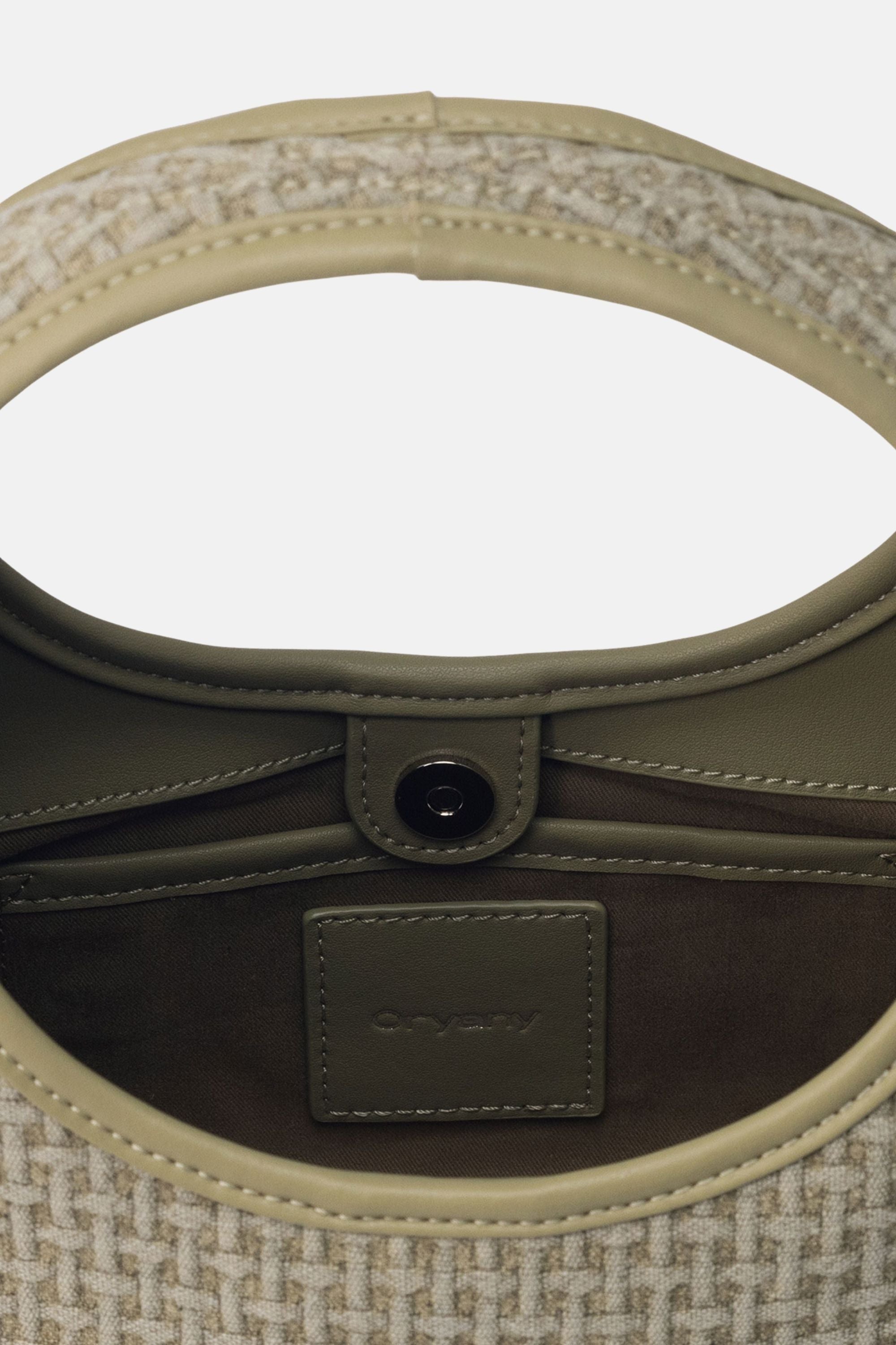 Oryany - Waffle Canvas Small Satchel – Top Handle Crossbody - Olive