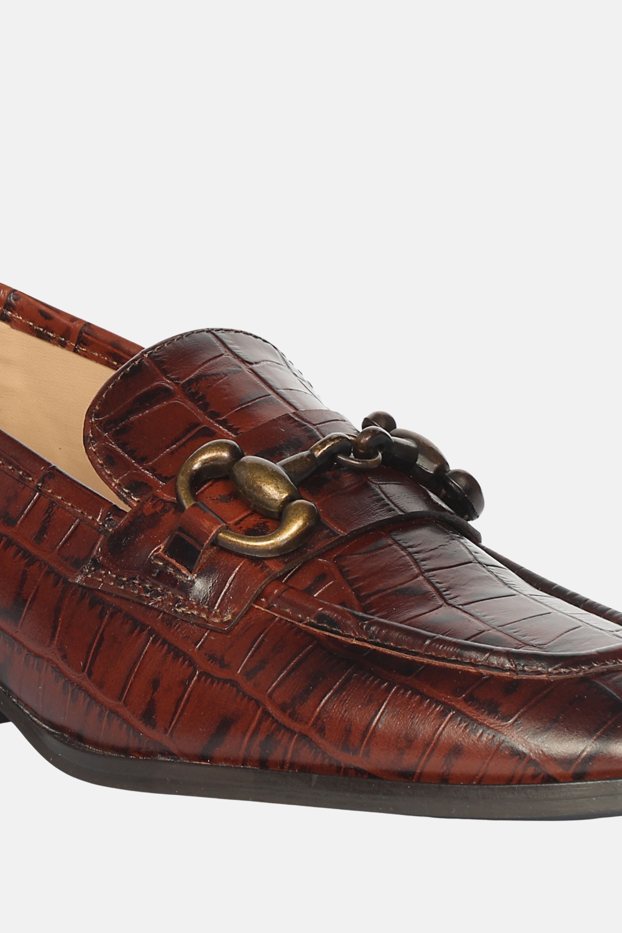 Saint G - Jacqueline Croco - Heeled Loafers