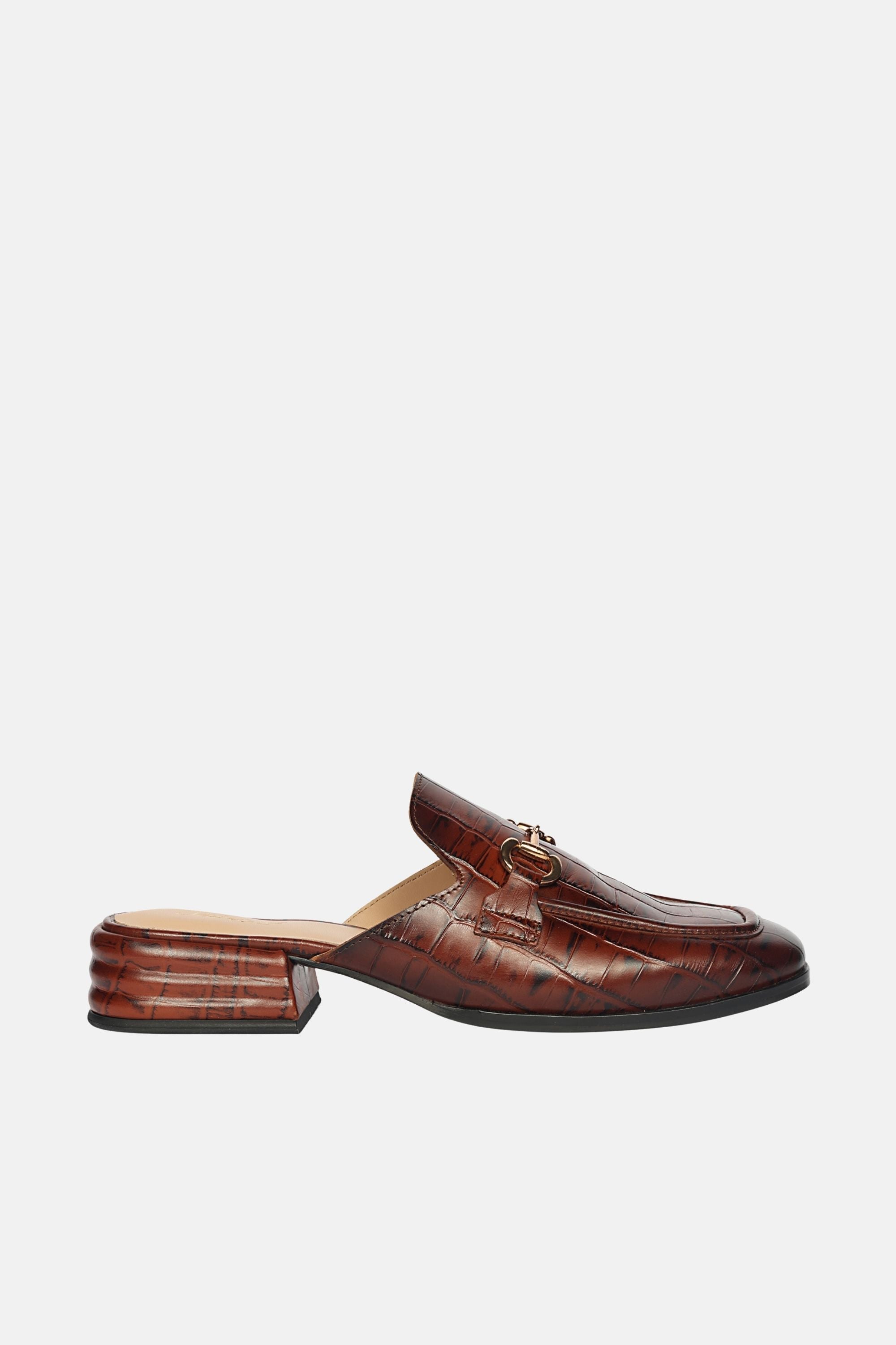 Saint G - Savannah Croco - Heeled Mule