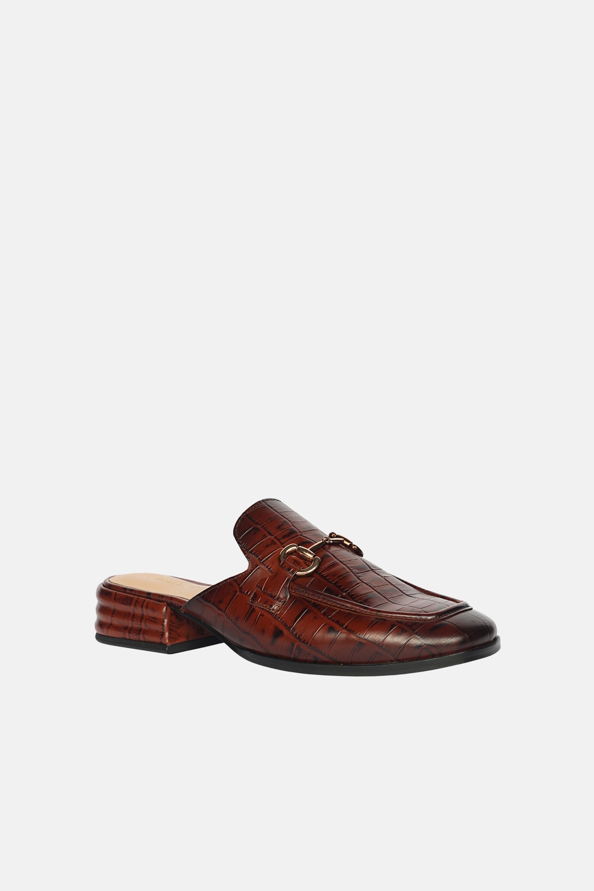 Saint G - Savannah Croco - Heeled Mule