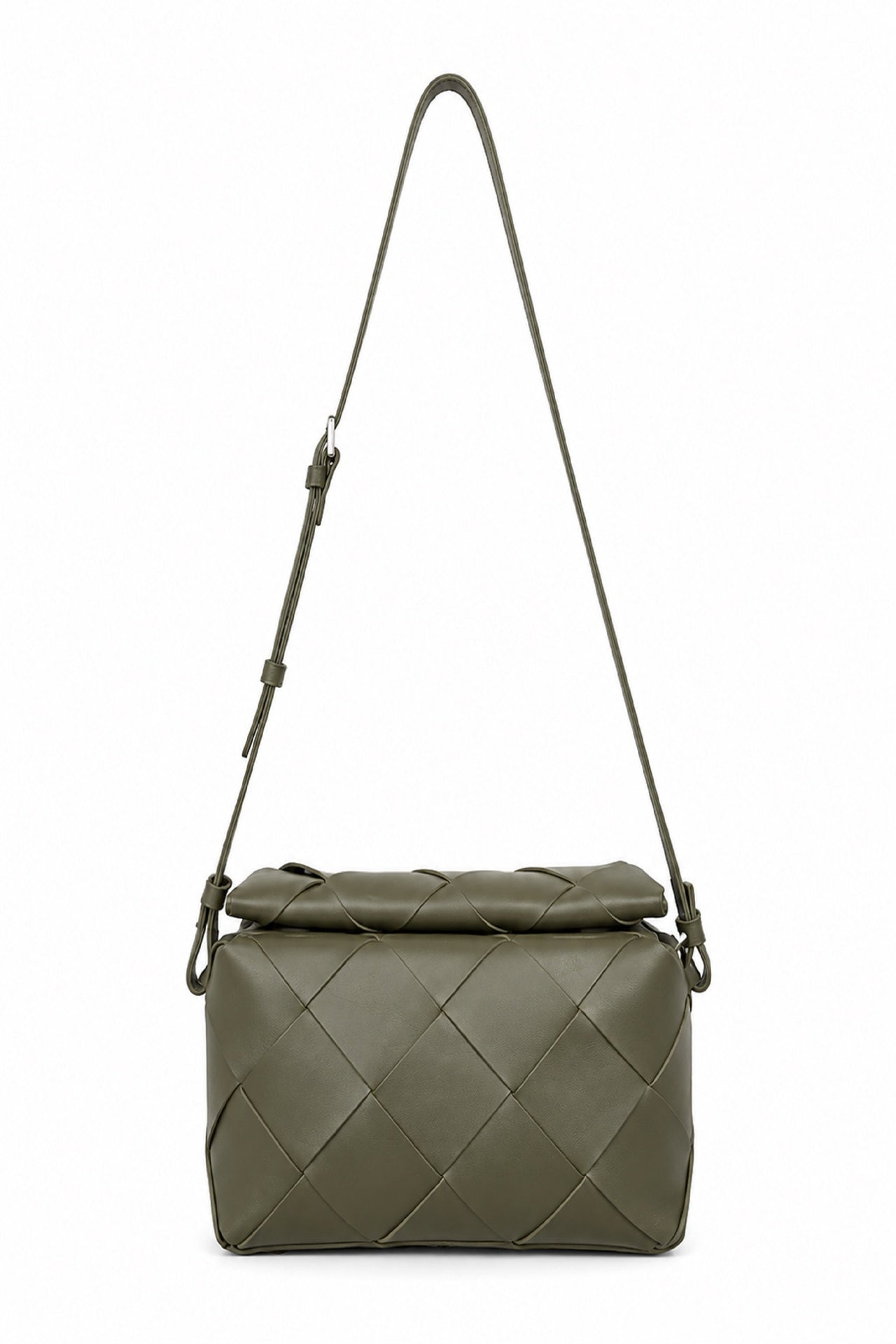Ecotorie Maude Leather Crossbody Bag Dark Moss