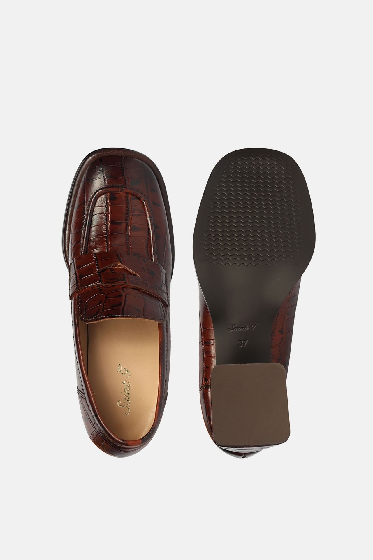 Saint G - Viviana Croco - Heel Loafers