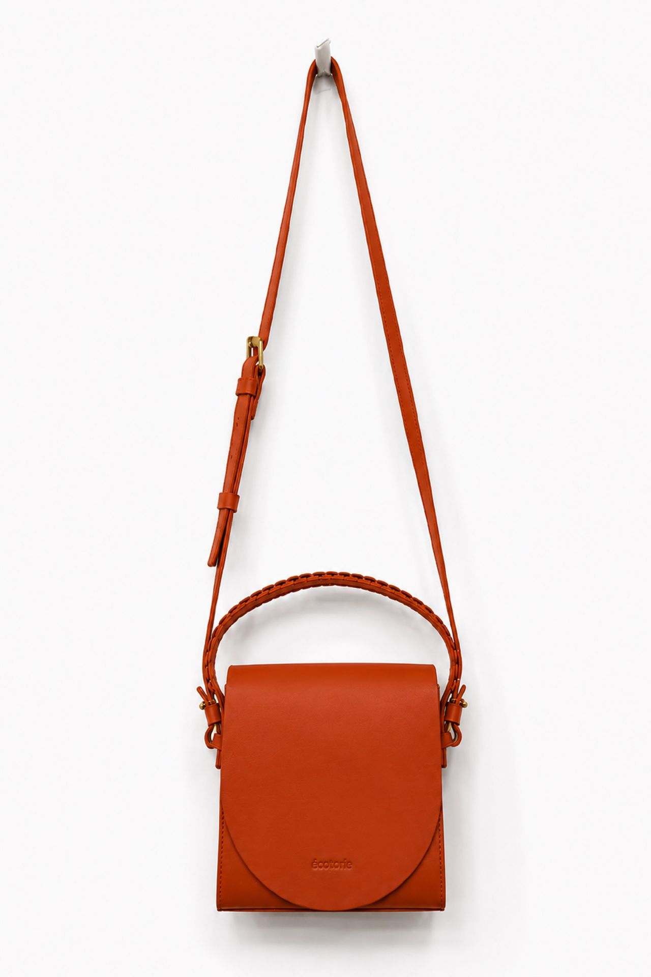 Ecotorie Margaux Leather Crossbody Bag Rust