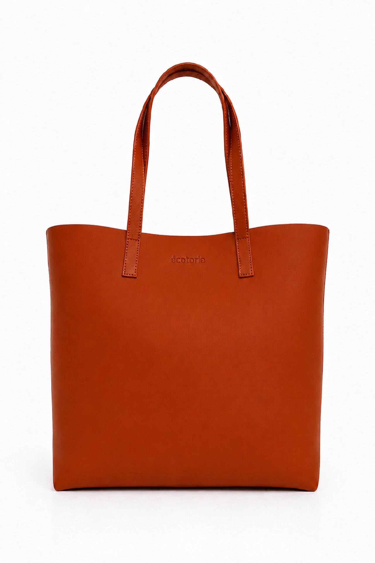 Ecotorie Agatha Leather Tote Bag Rust
