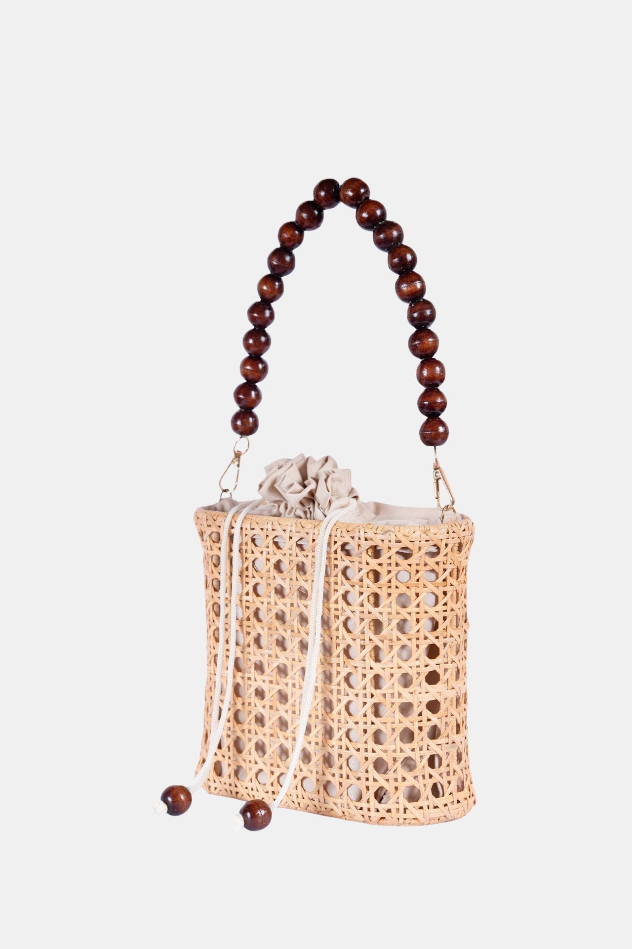 Jelavu - Amalfee Natural/Wood Bead Small Satchel