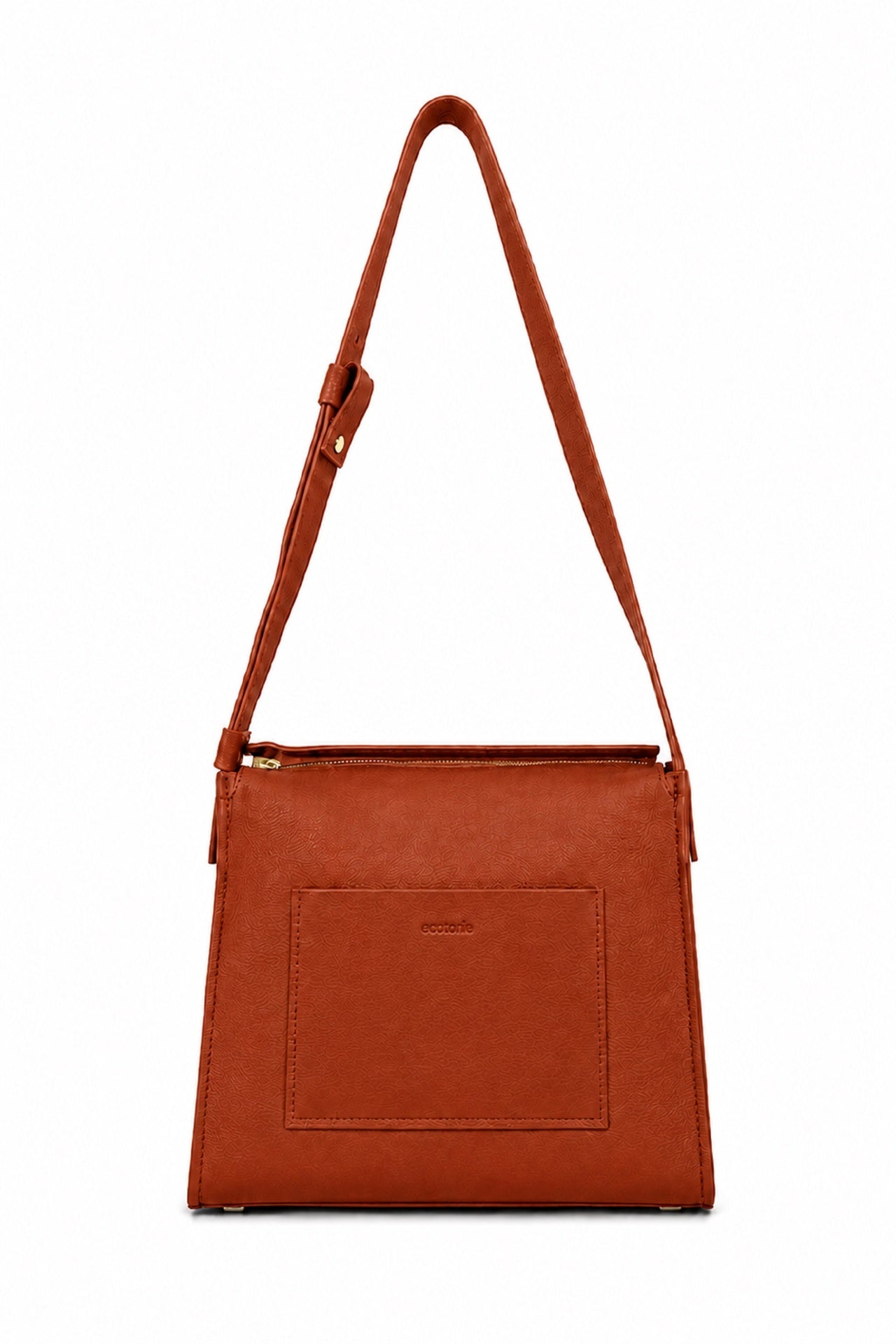 Ecotorie Eleanor Leather Crossbody Bag Rust