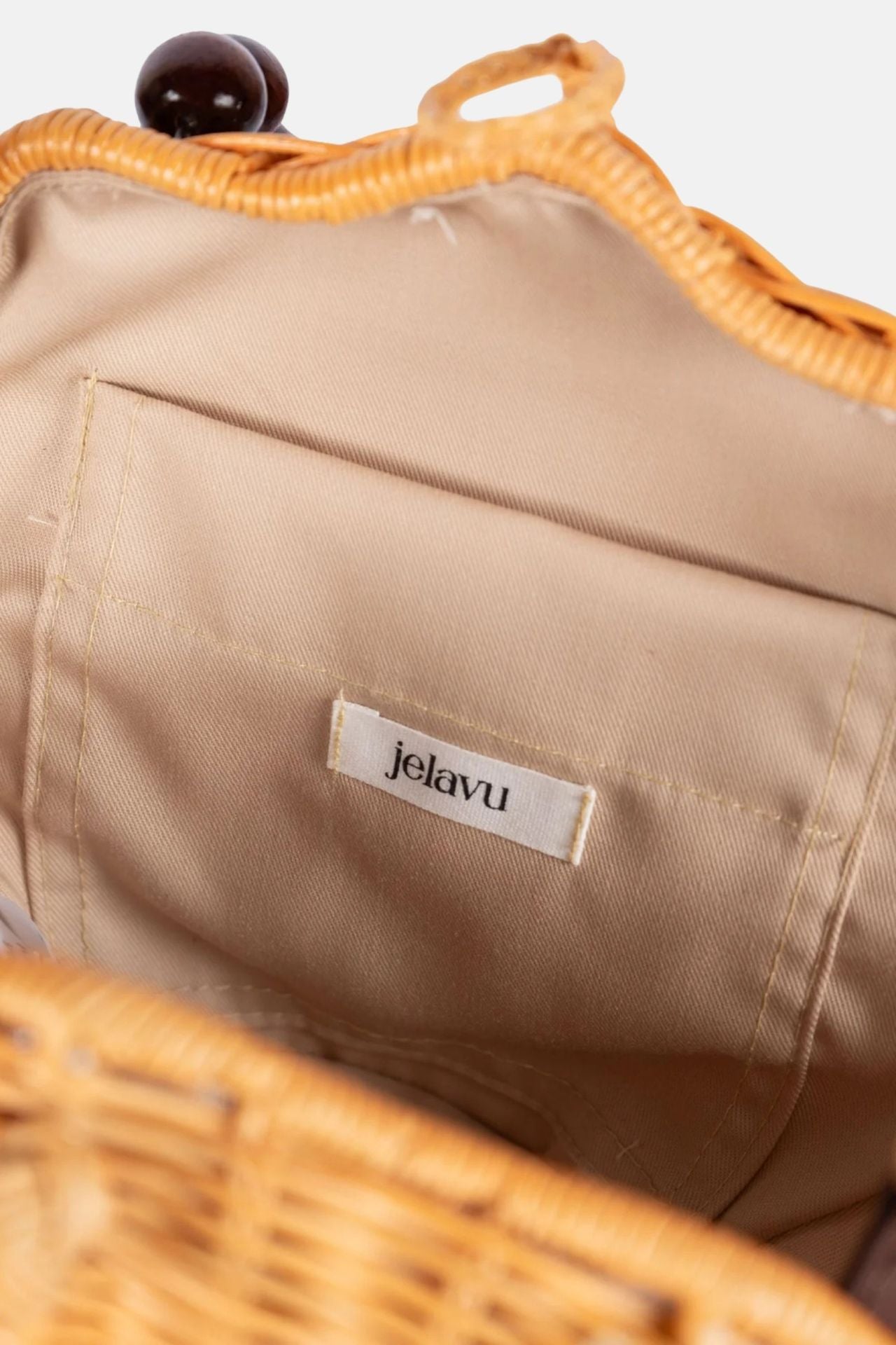 Jelavu - Shelie Woodbead - Natural Crossbody Bag