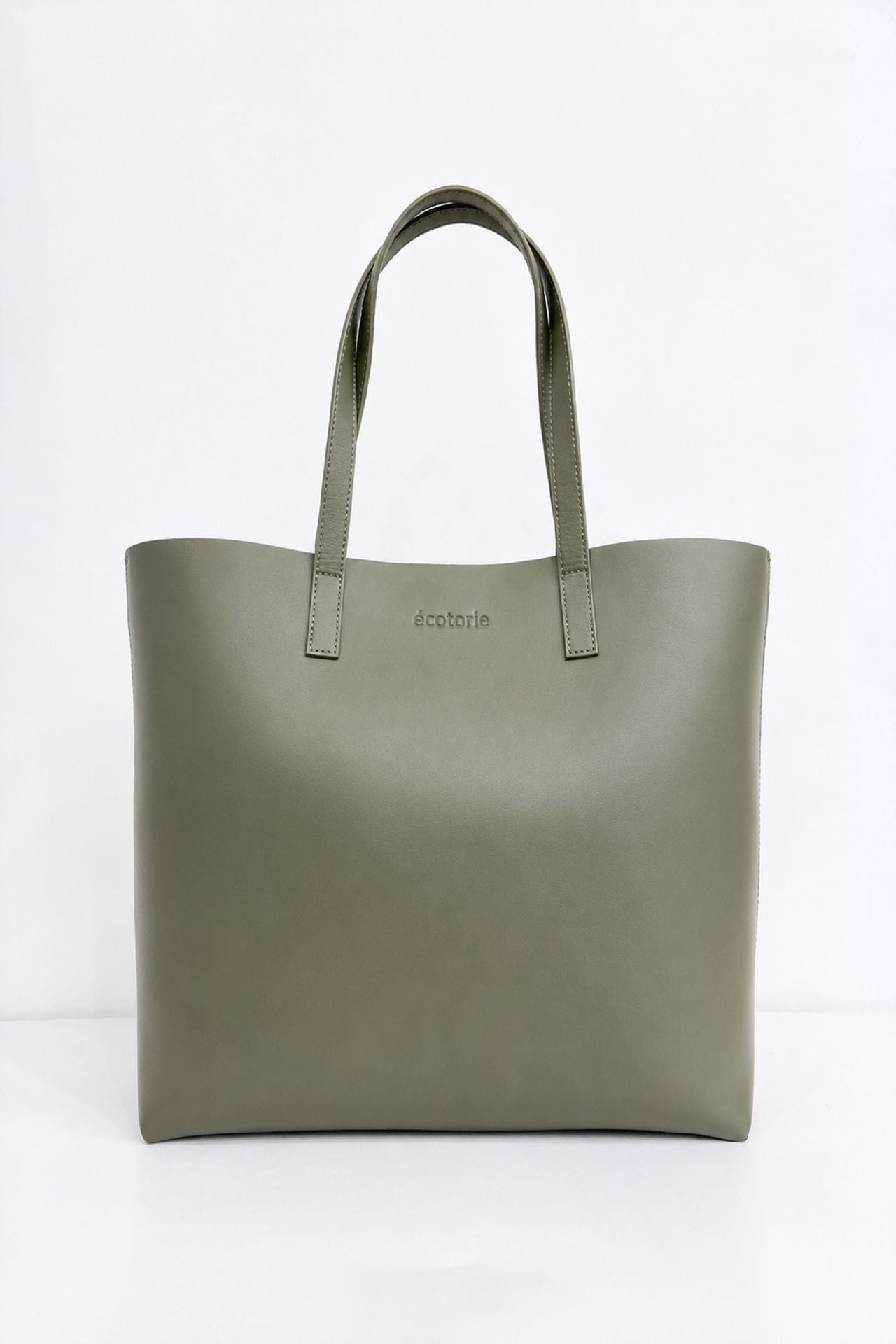 Ecotorie Agatha Leather Tote Bag Dark Moss
