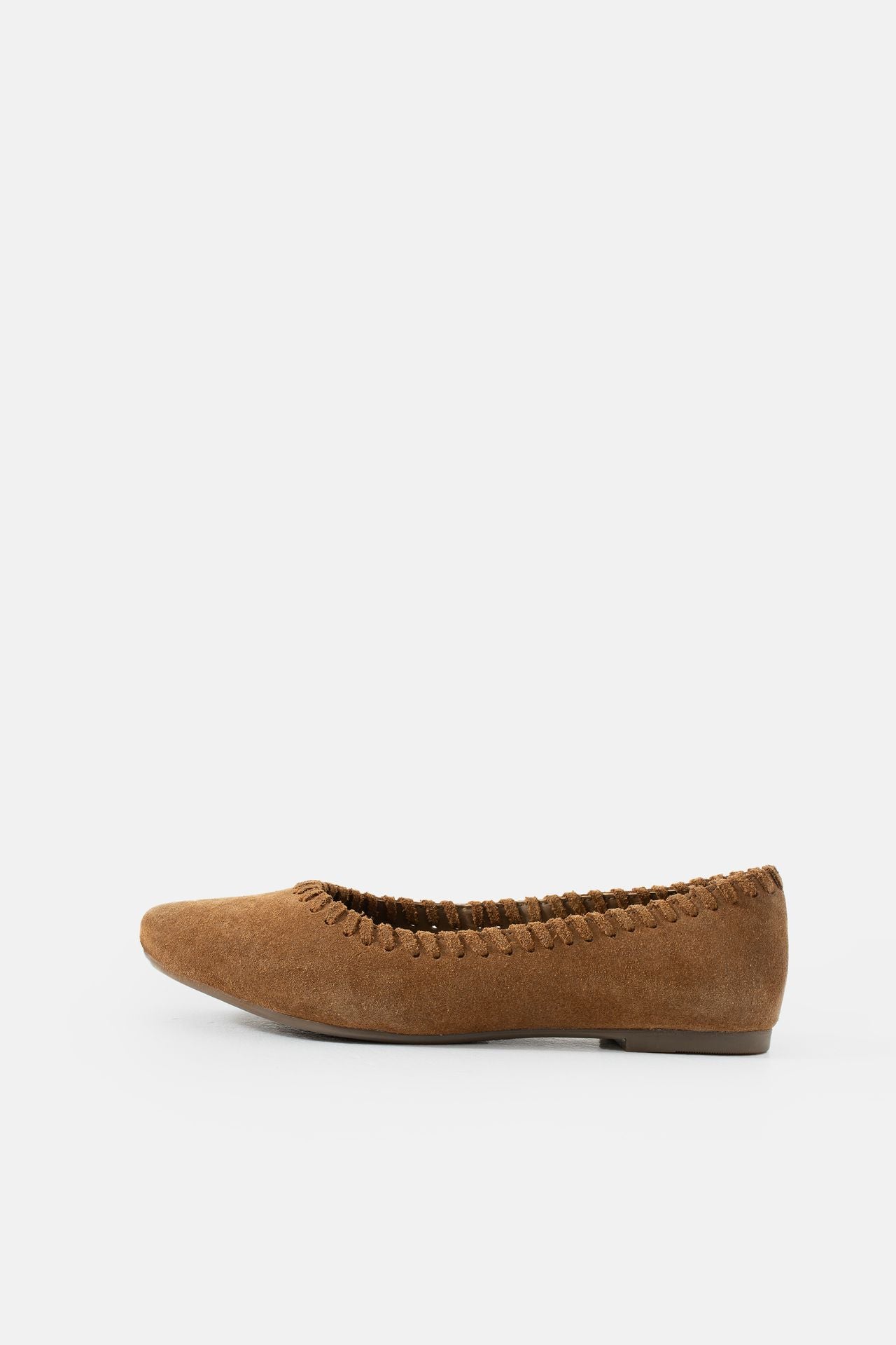 Jelavu - Ella Cognac Suede Ballet Flat