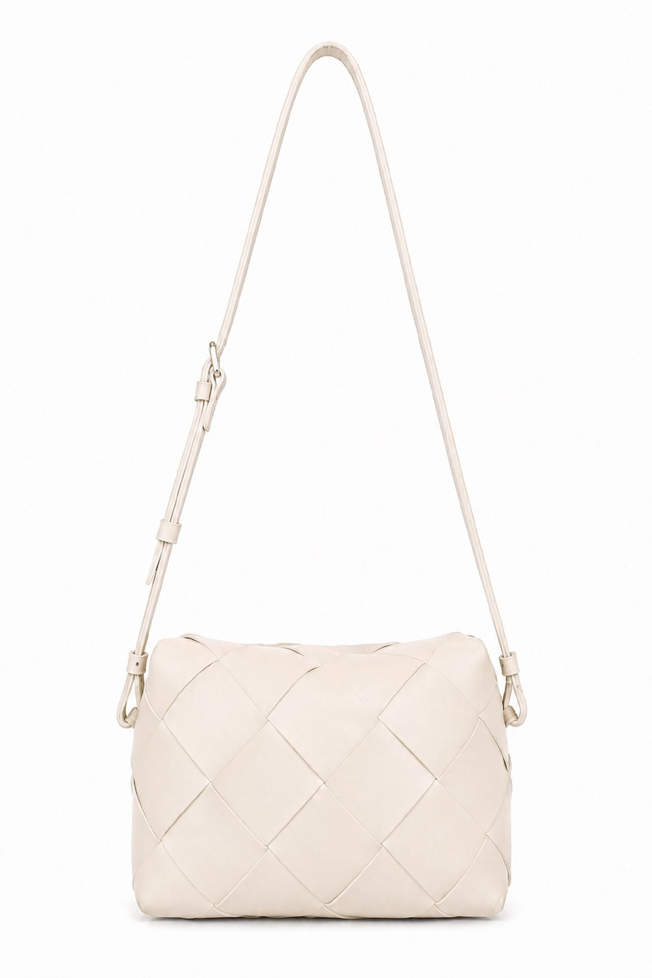 Ecotorie Maude Leather Crossbody Bag Warm White