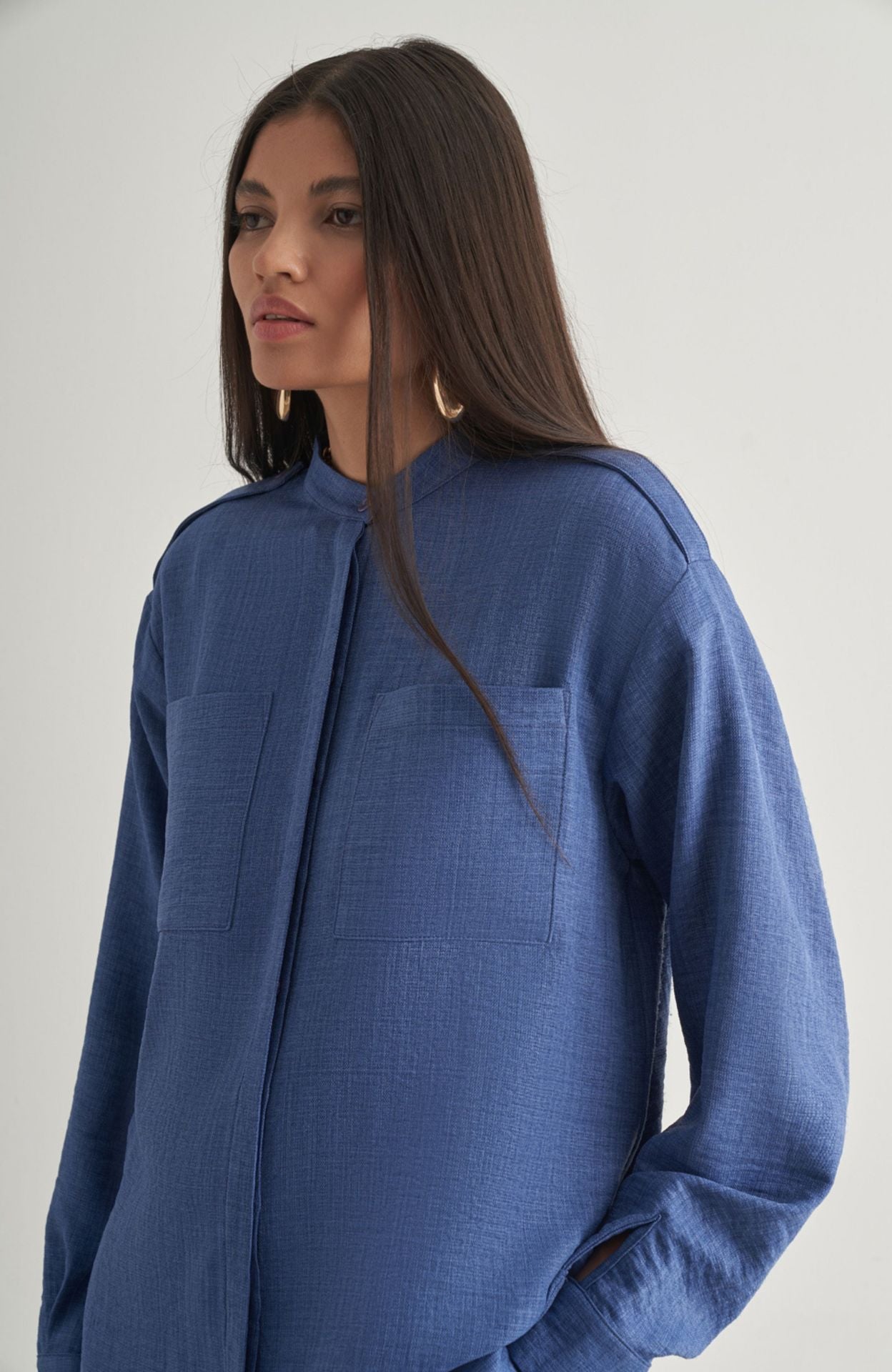 Mizalle Tunic with Epaulette Detail