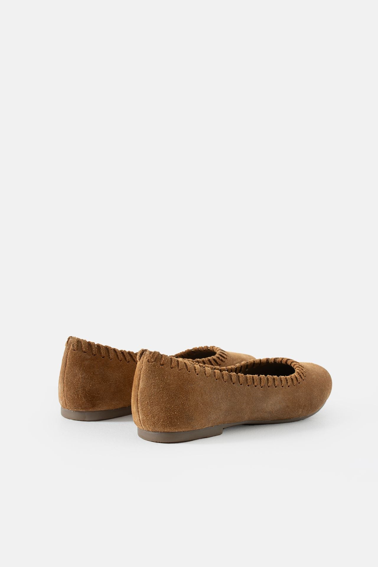 Jelavu - Ella Cognac Suede Ballet Flat