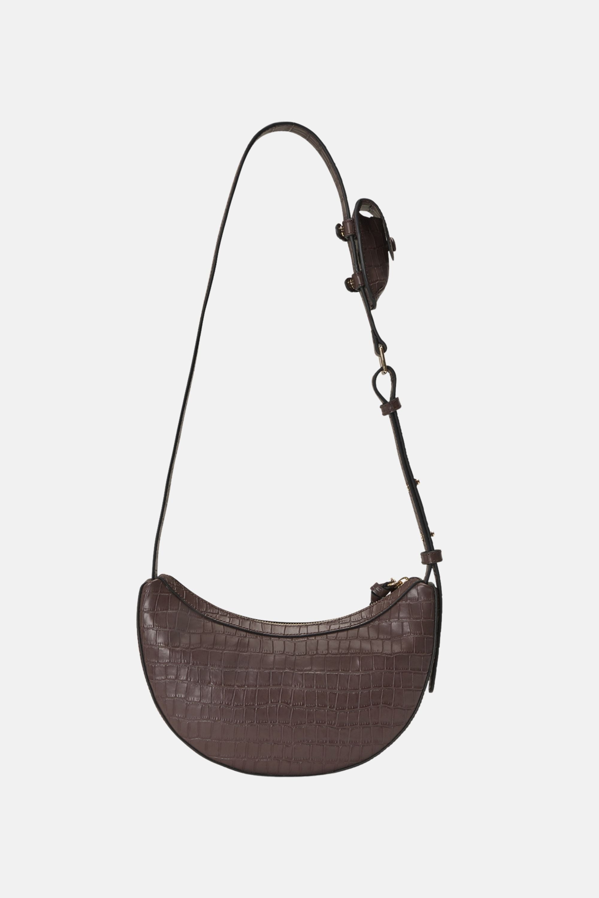 Oryany - Rookie Croco Crossbody Medium Handbags - Deep Brown