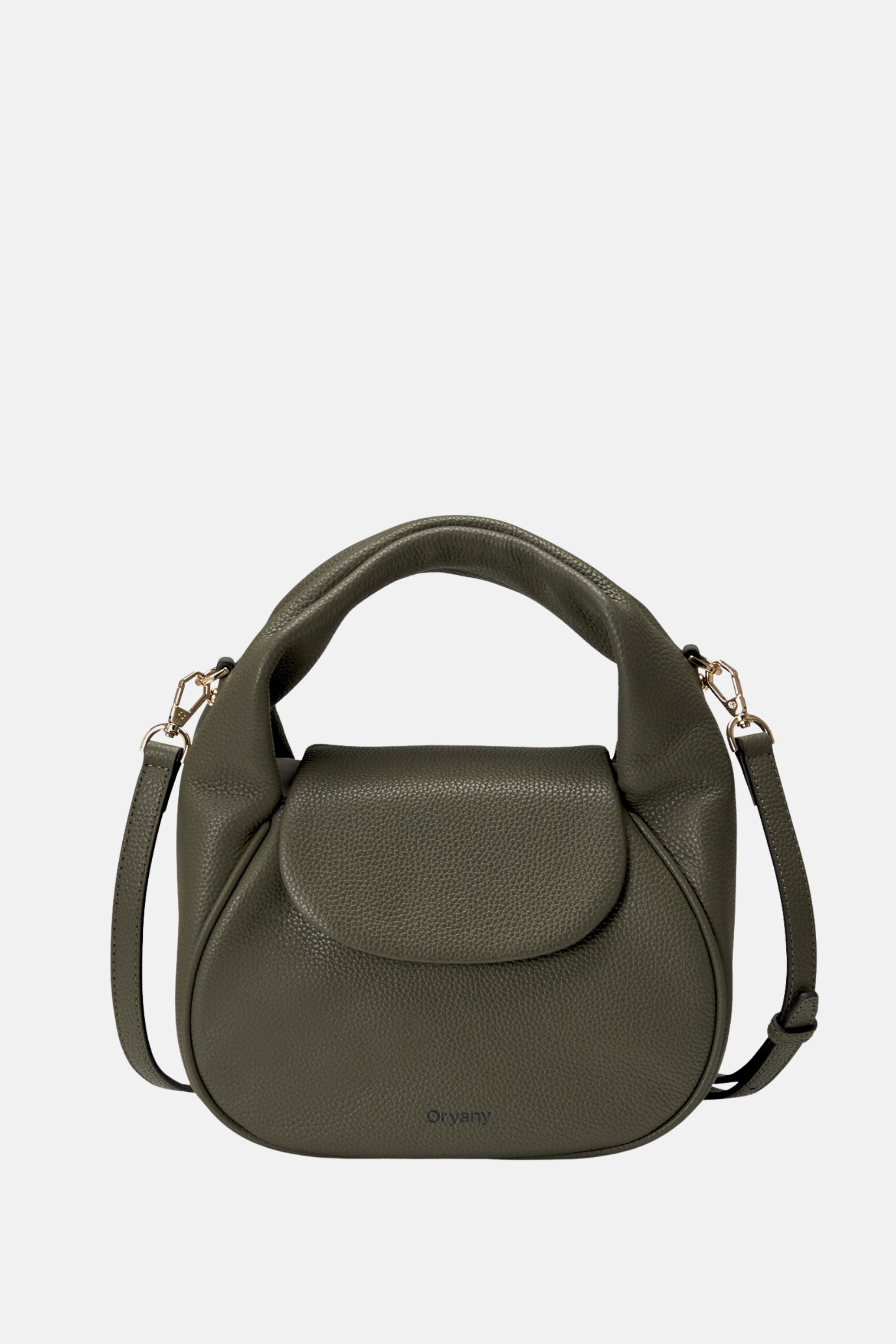 Oryany - Anaan Medium Satchel Tote – Top Handle Crossbody Bag - Olive Leather