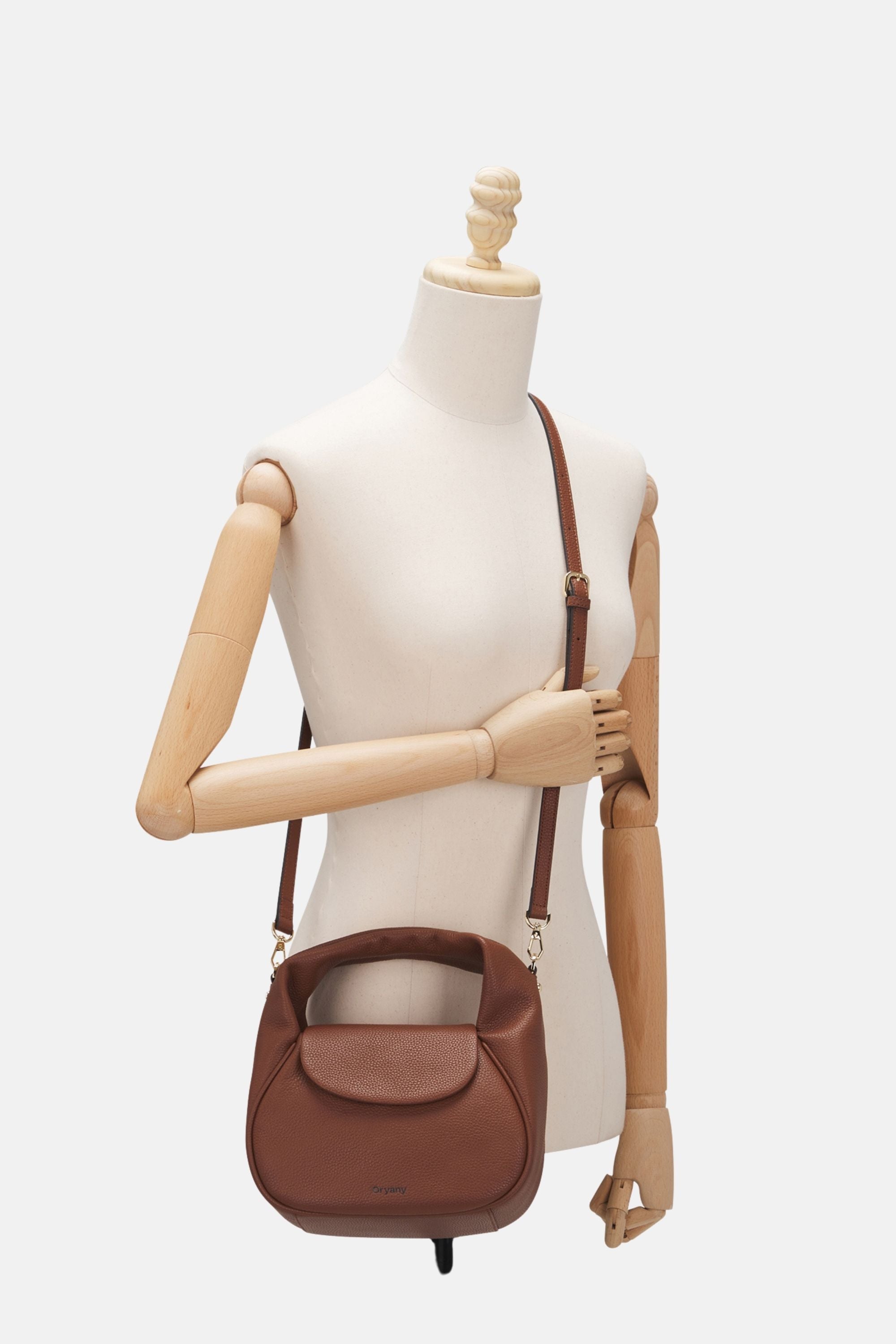 Oryany - Anaan Medium Satchel Tote – Top Handle Crossbody Bag - Toffee Tan Leather