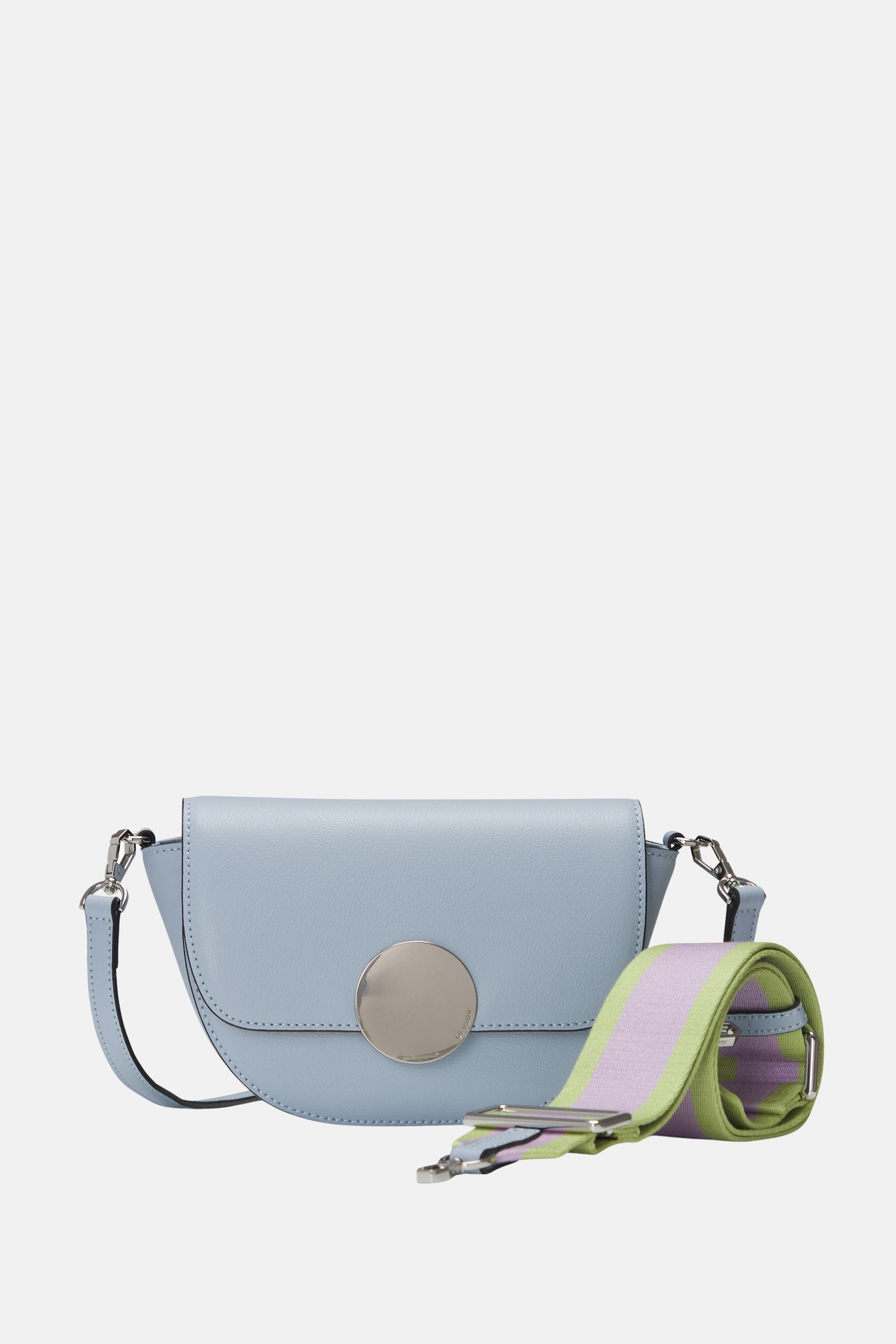 Oryany - Lottie Saddle Crossbody Small Handbags - Space Blue Leather