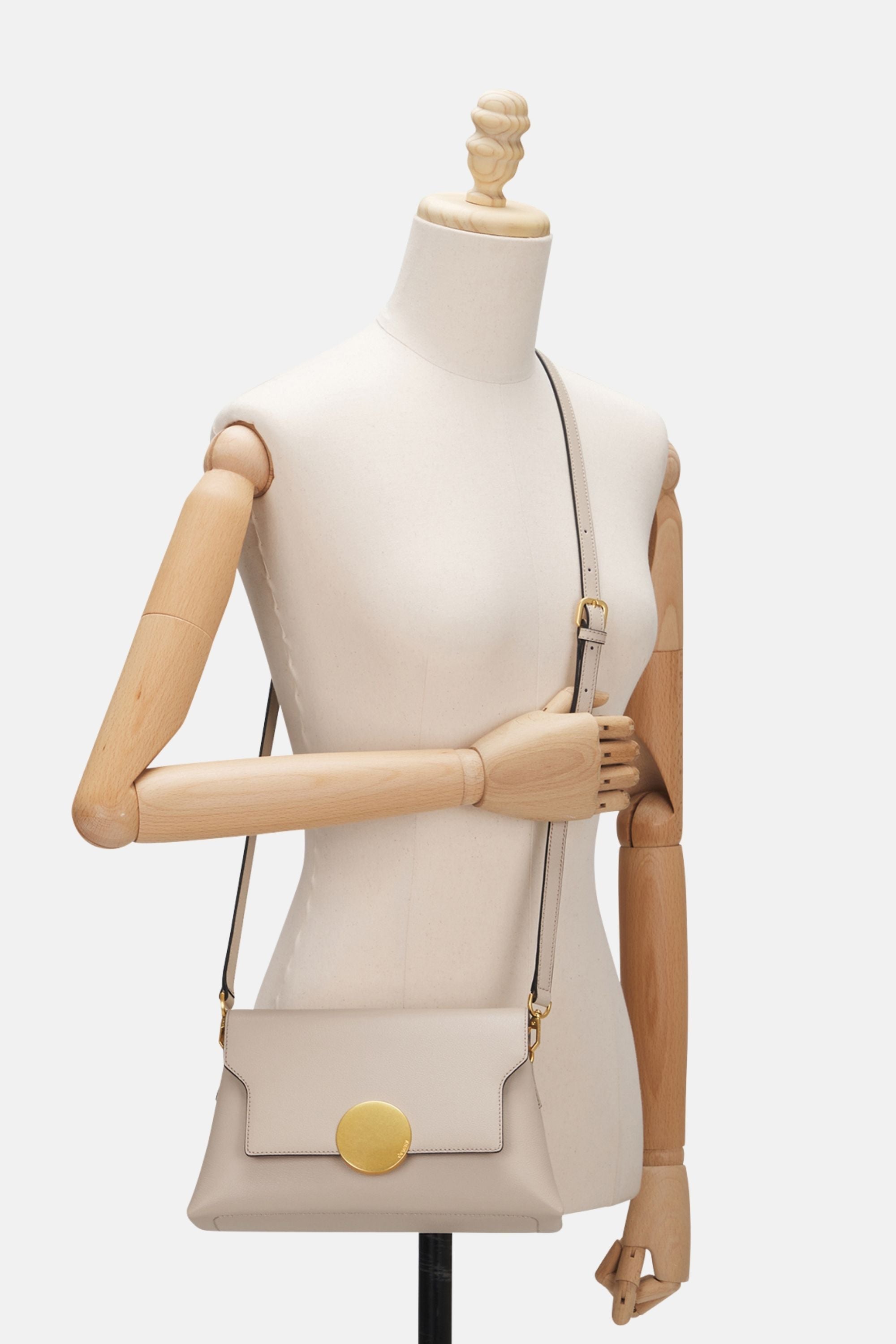 Oryany - Lottie Flap Crossbody Medium Handbags - Cream Leather