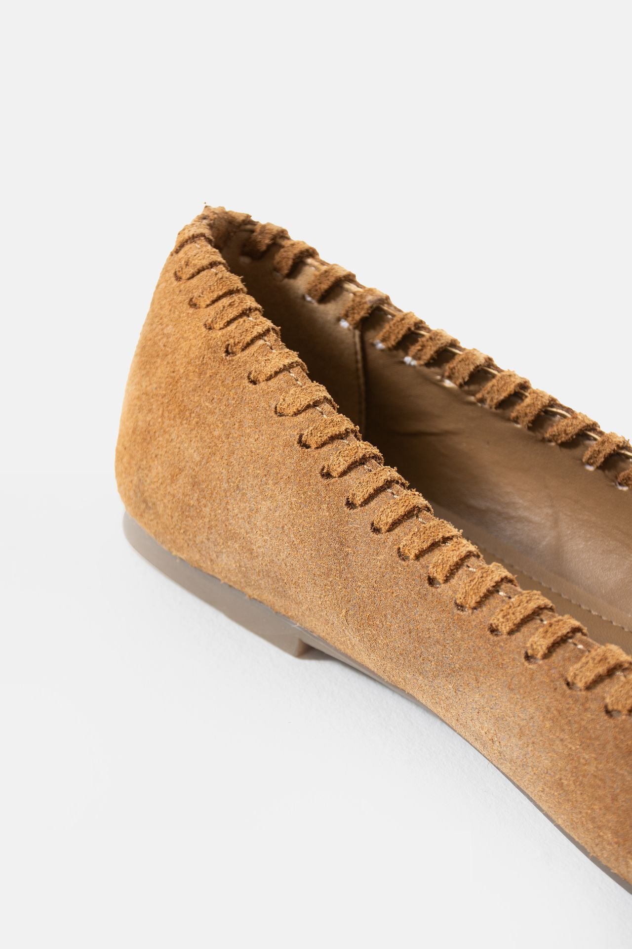 Jelavu - Ella Cognac Suede Ballet Flat