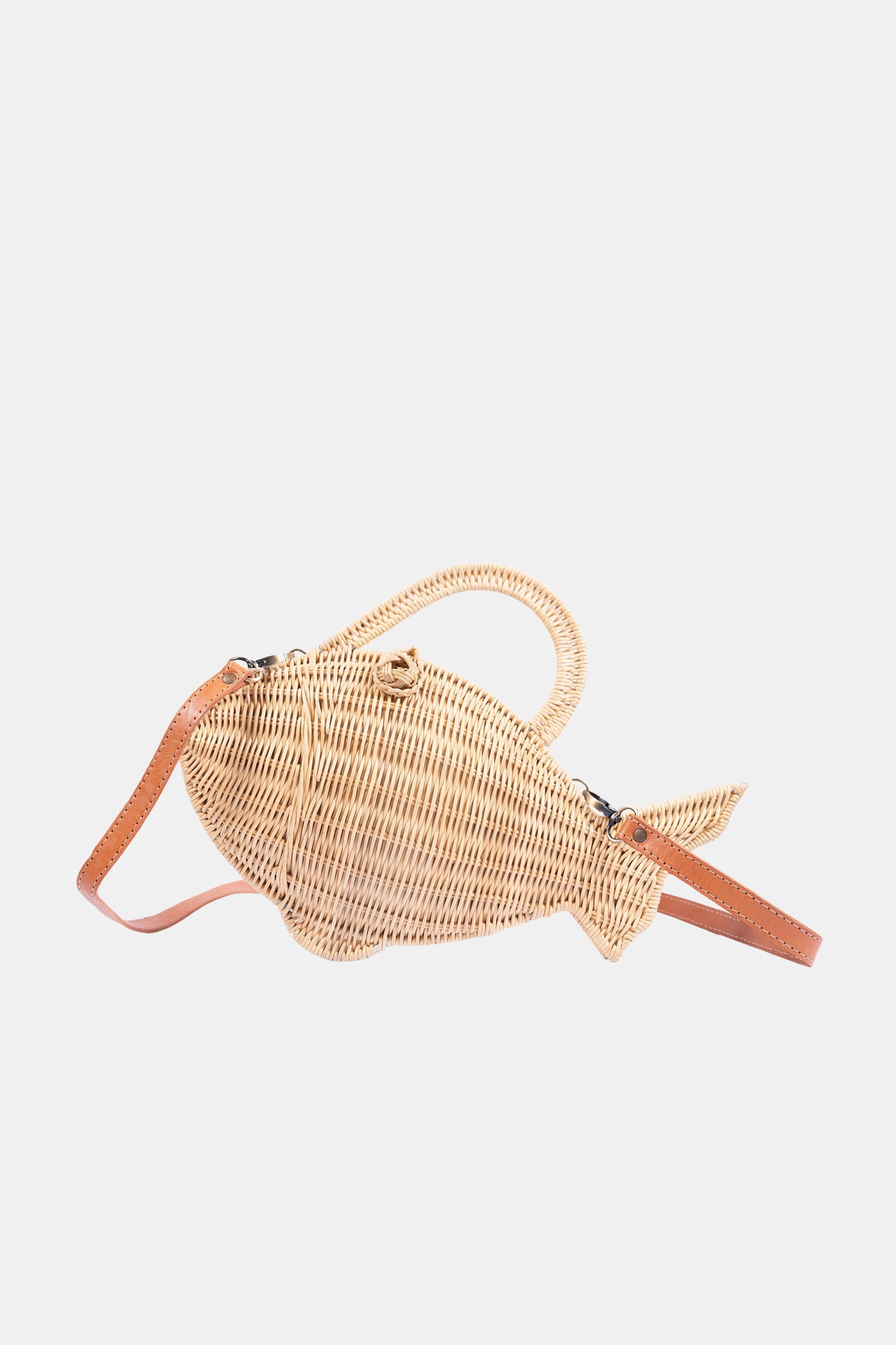 Jelavu - Nemoo Rattan Fish Shaped Crossbody