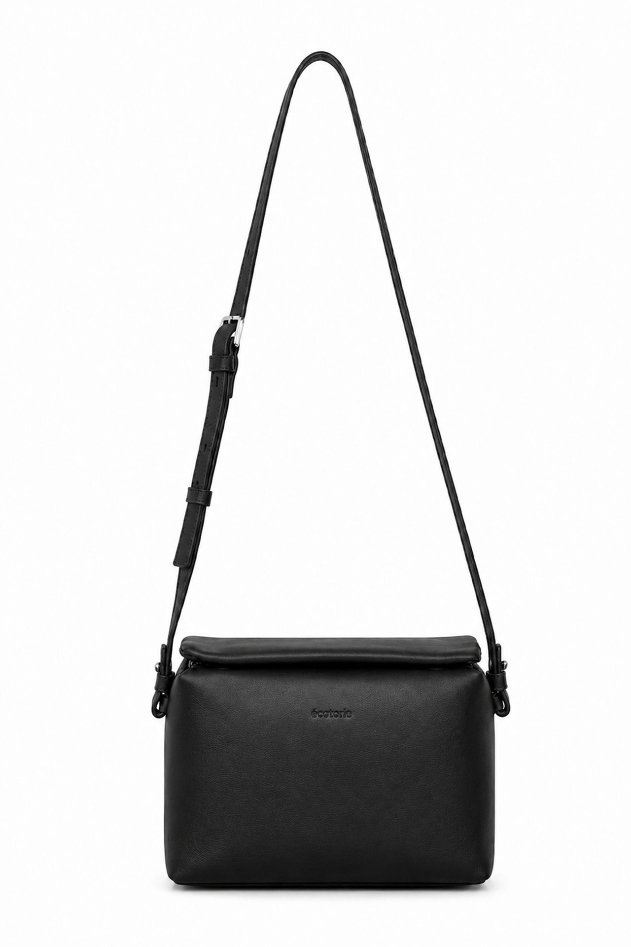 Ecotorie Agnes Leather Crossbody Bag Black