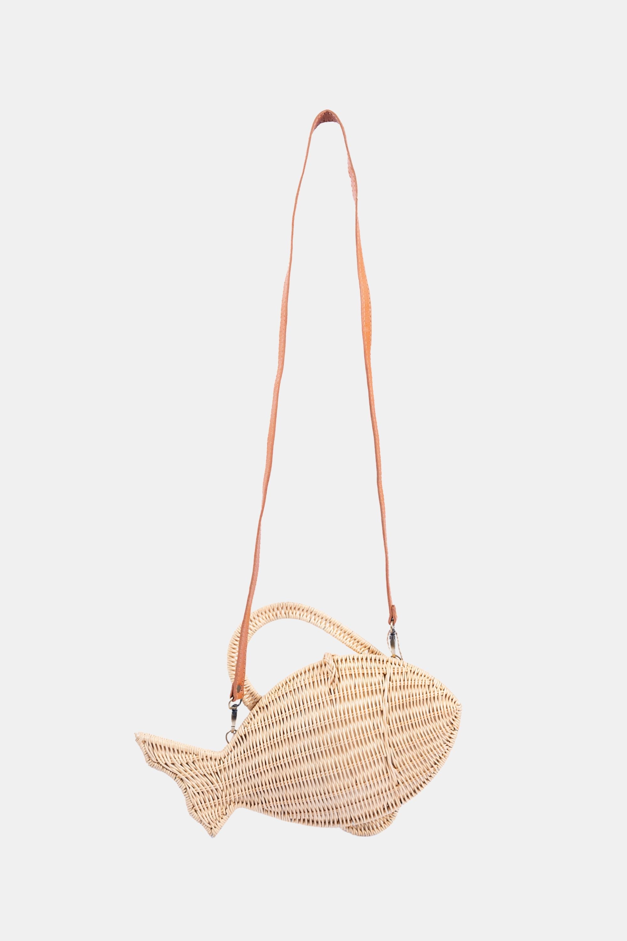 Jelavu - Nemoo Rattan Fish Shaped Crossbody
