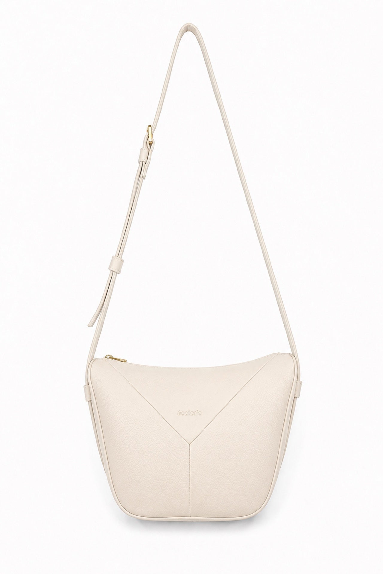 Ecotorie Lotta Leather Crossbody/X-Body Bag Warm White