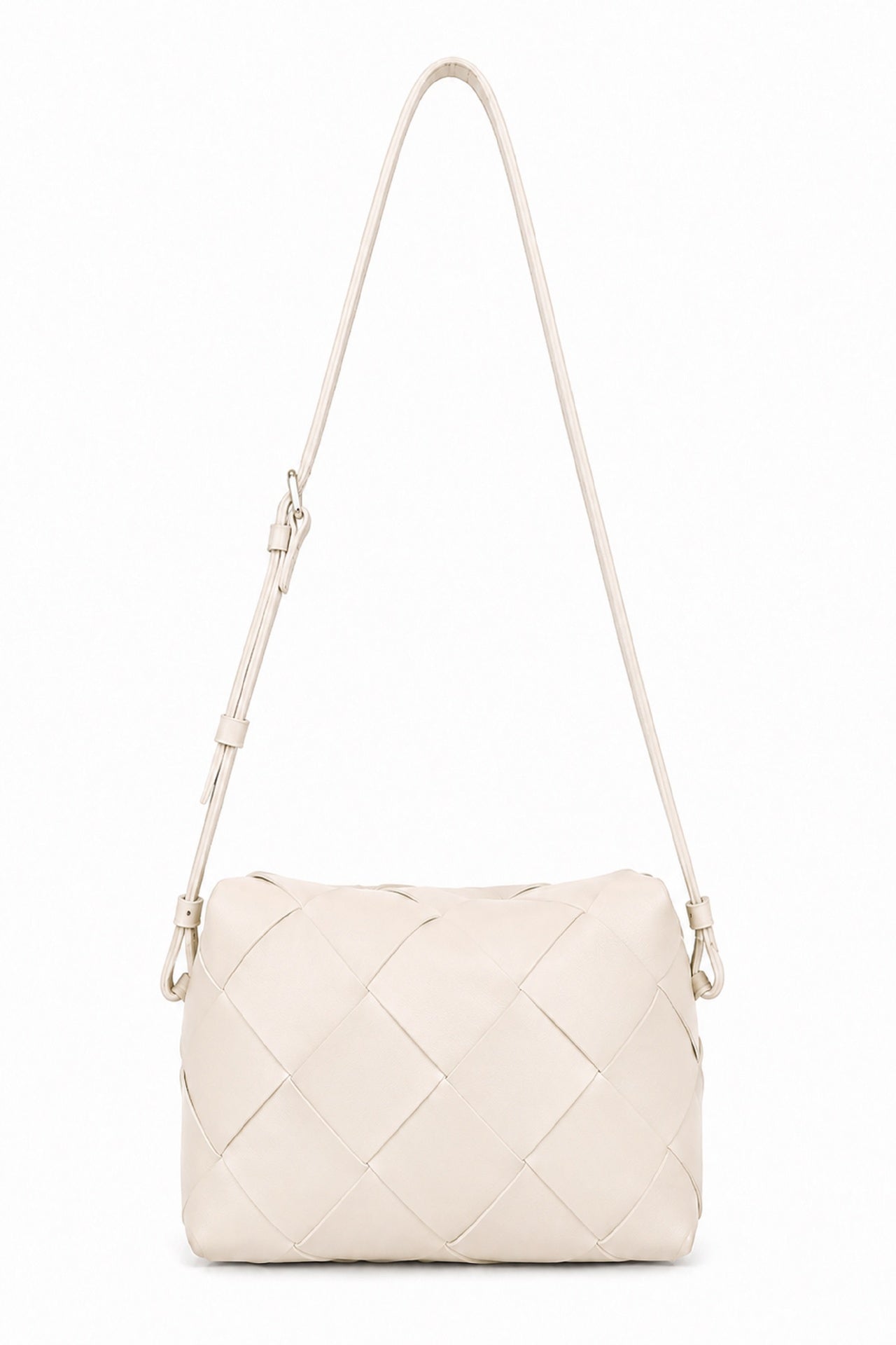 Ecotorie Maude Leather Crossbody Bag Warm White