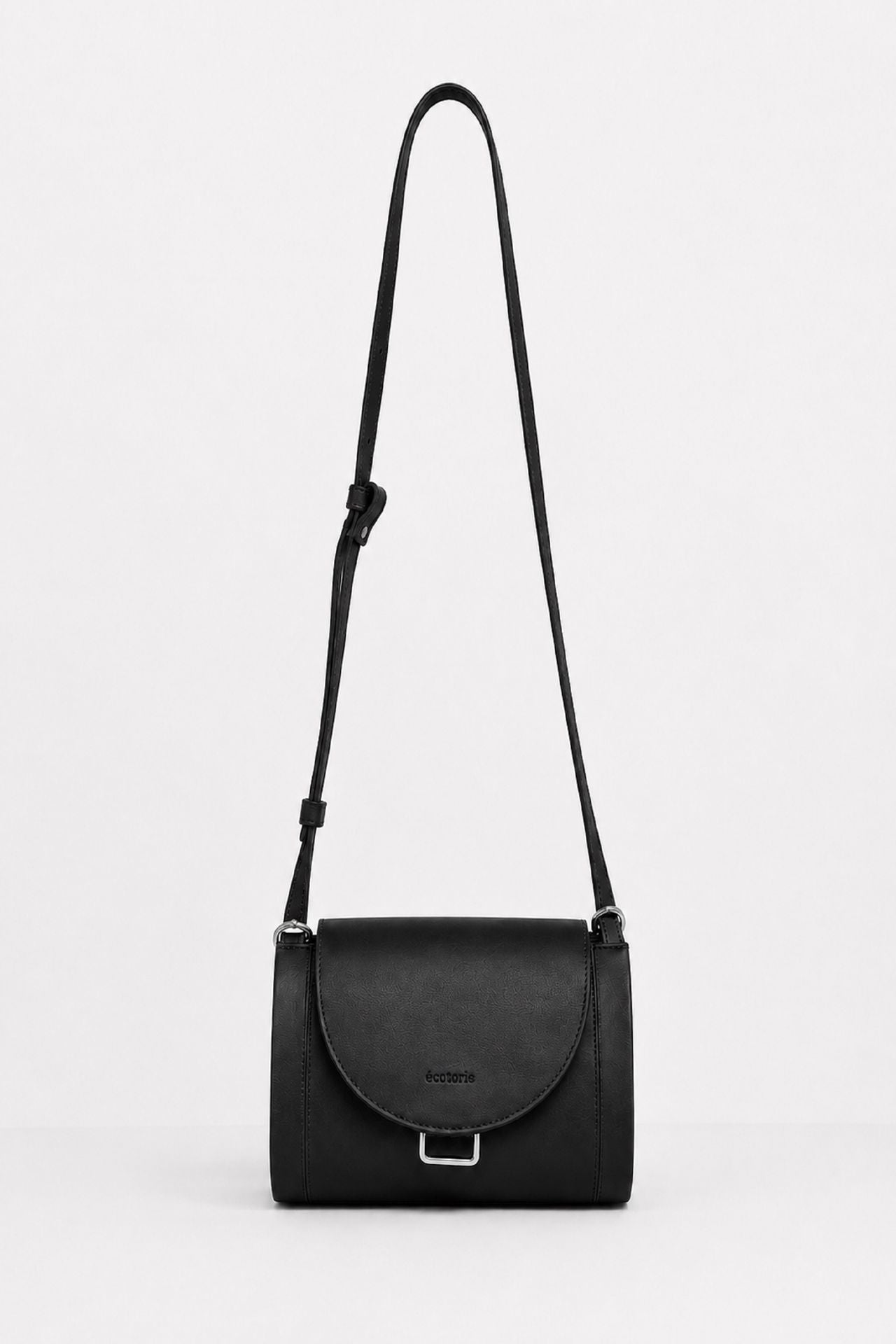 Ecotorie Nora Leather Crossbody Bag Black