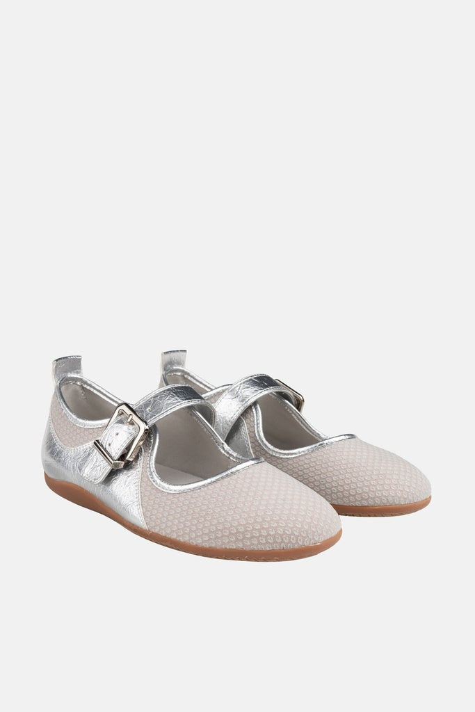 JELAVU Willow Buckle Mary Jane Flat in Silver Metallic - image 1