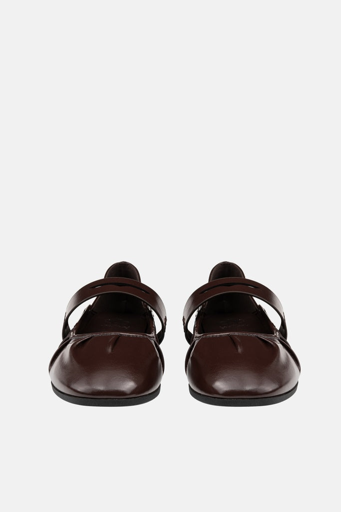 JELAVU Blair Penny Loafer Ballet Flat in Coffee Brown - image 4