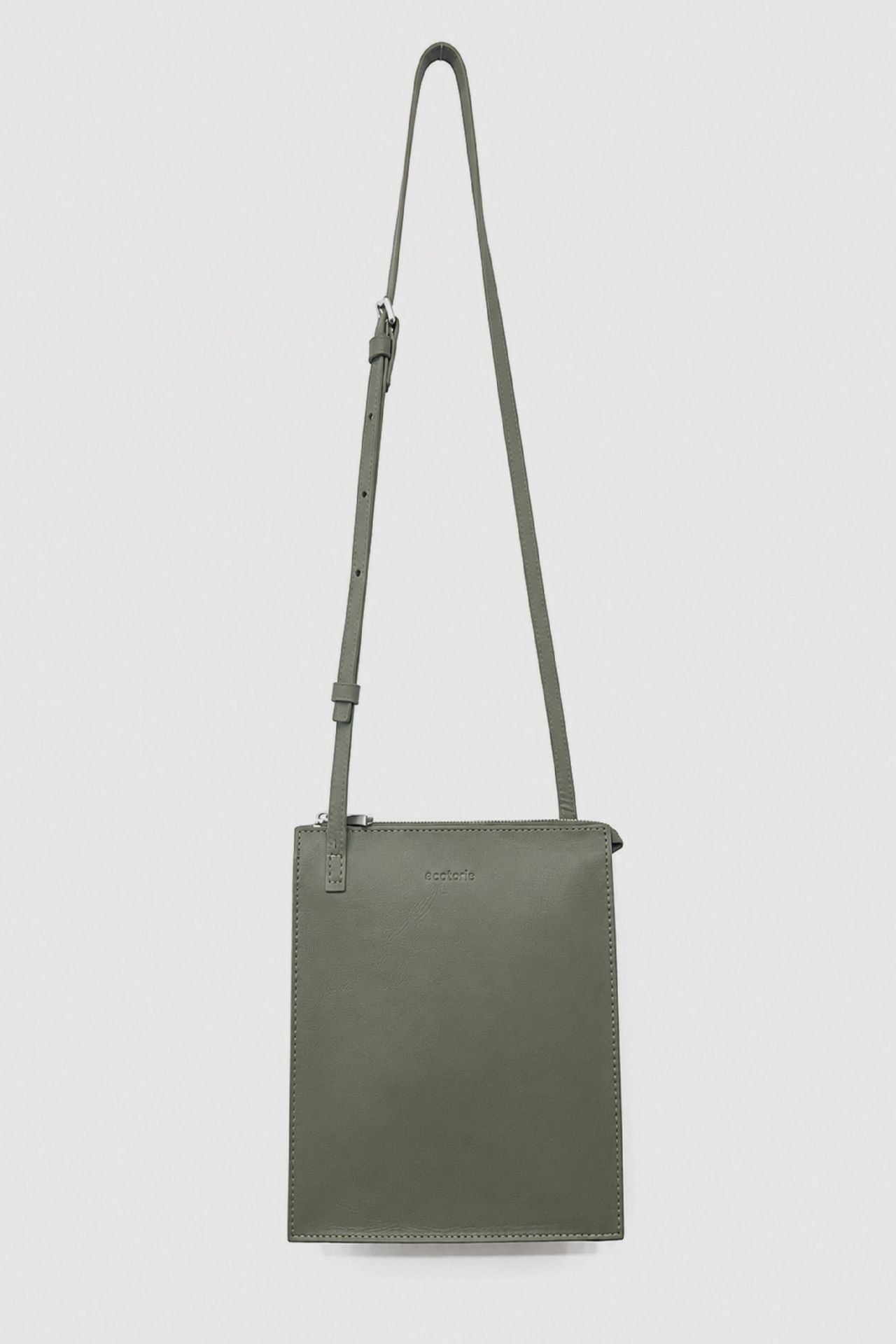 Ecotorie Polly Leather x-body-bag Dark Moss