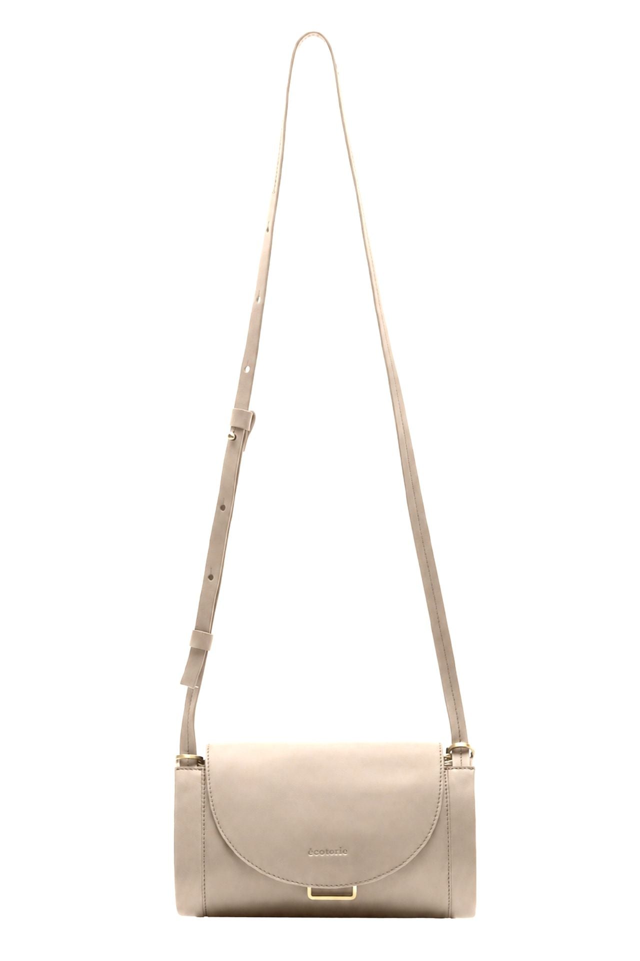 Ecotorie Nora Leather Crossbody Bag Warm White