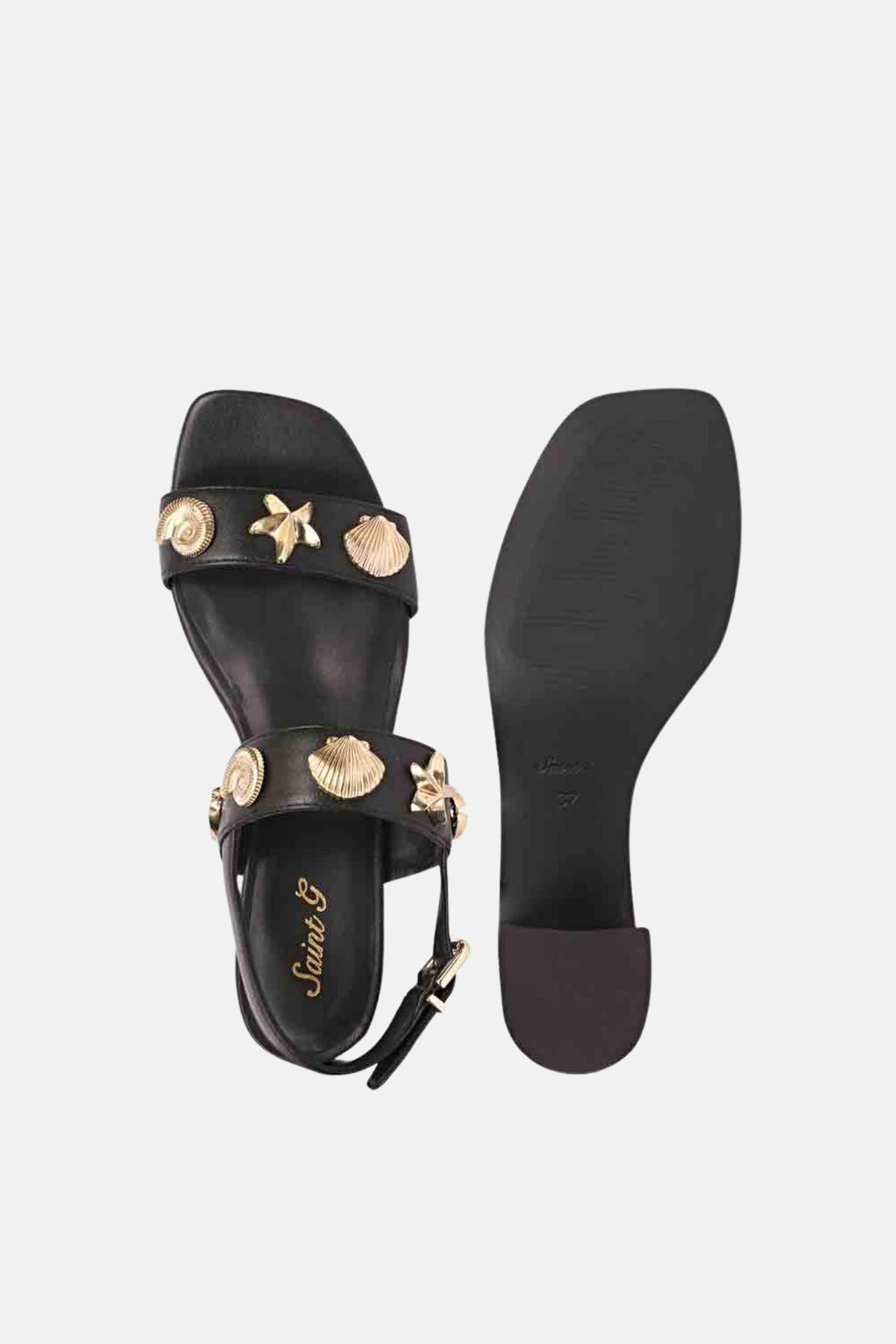 The Saint G - Uri - Black Sandals