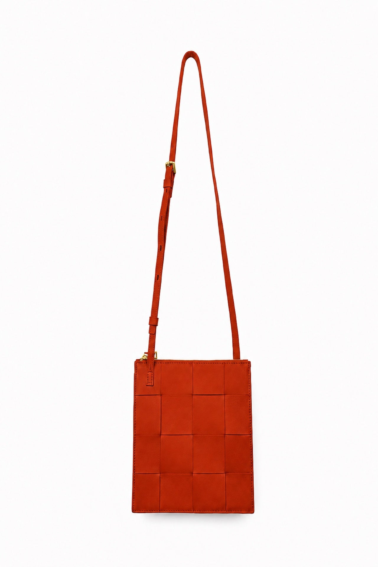 Ecotorie Polly woven crossbody bag Rust