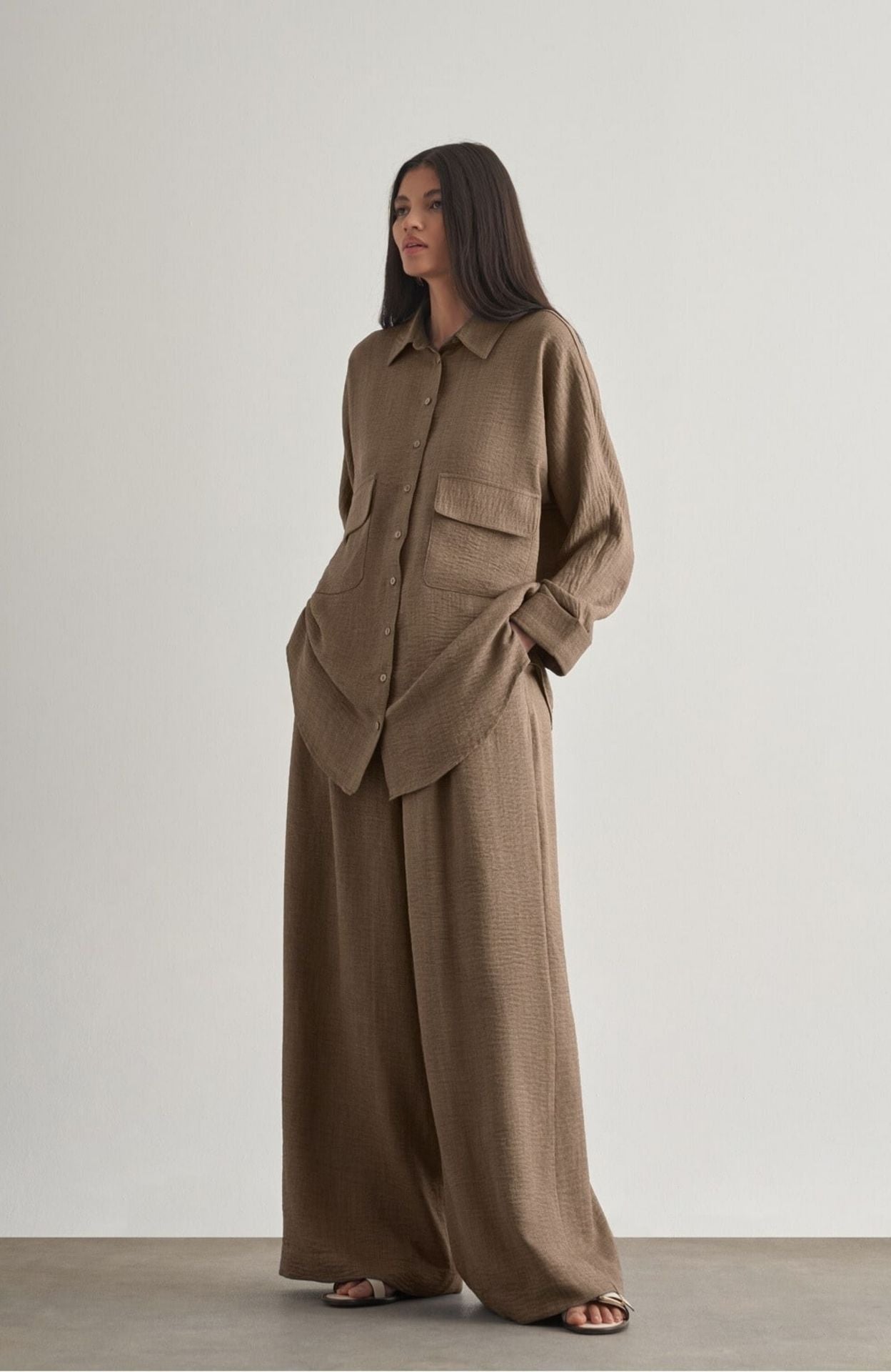 Mizalle Women's Wide-Leg Pants