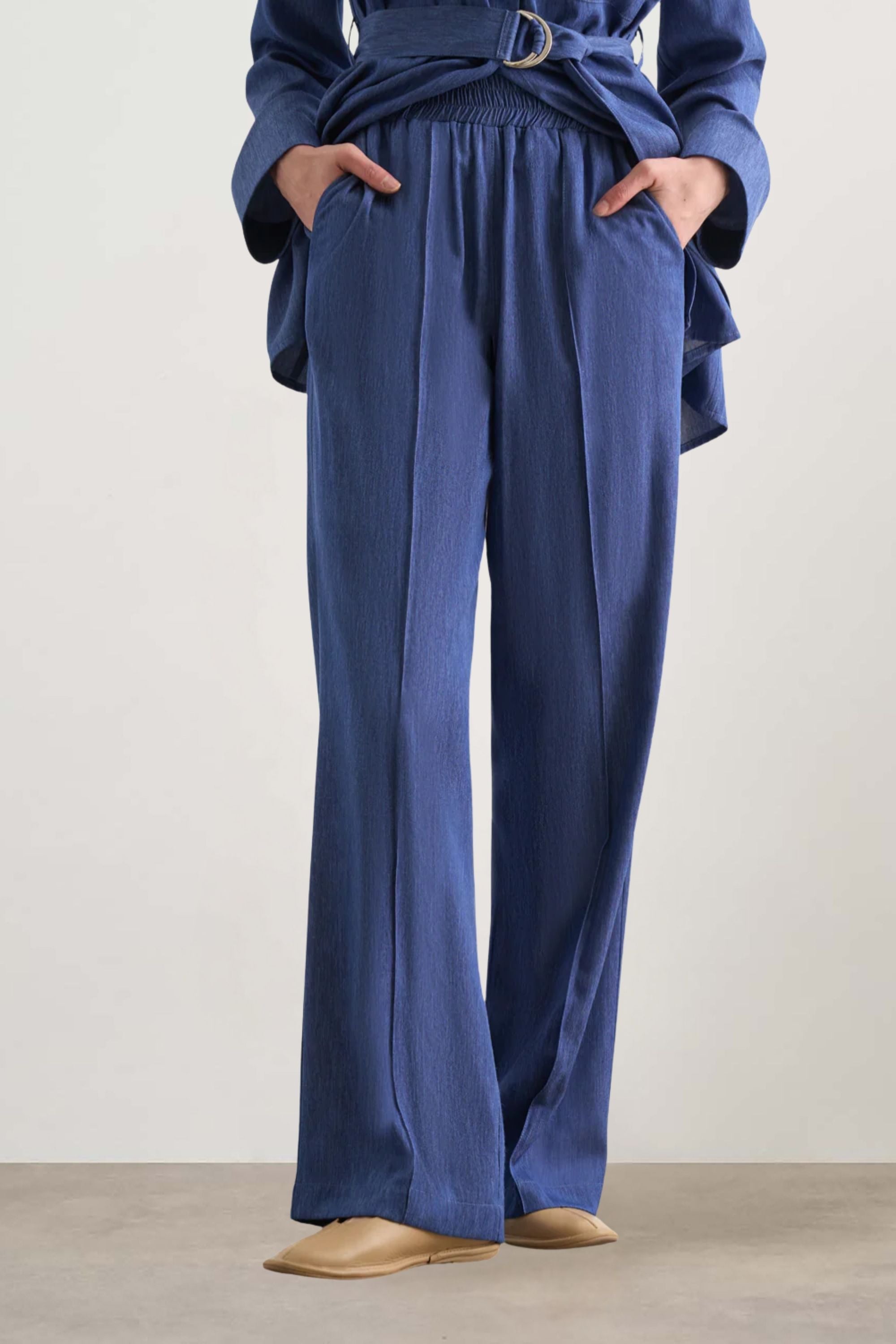 Mizalle Denim Elastic Trousers