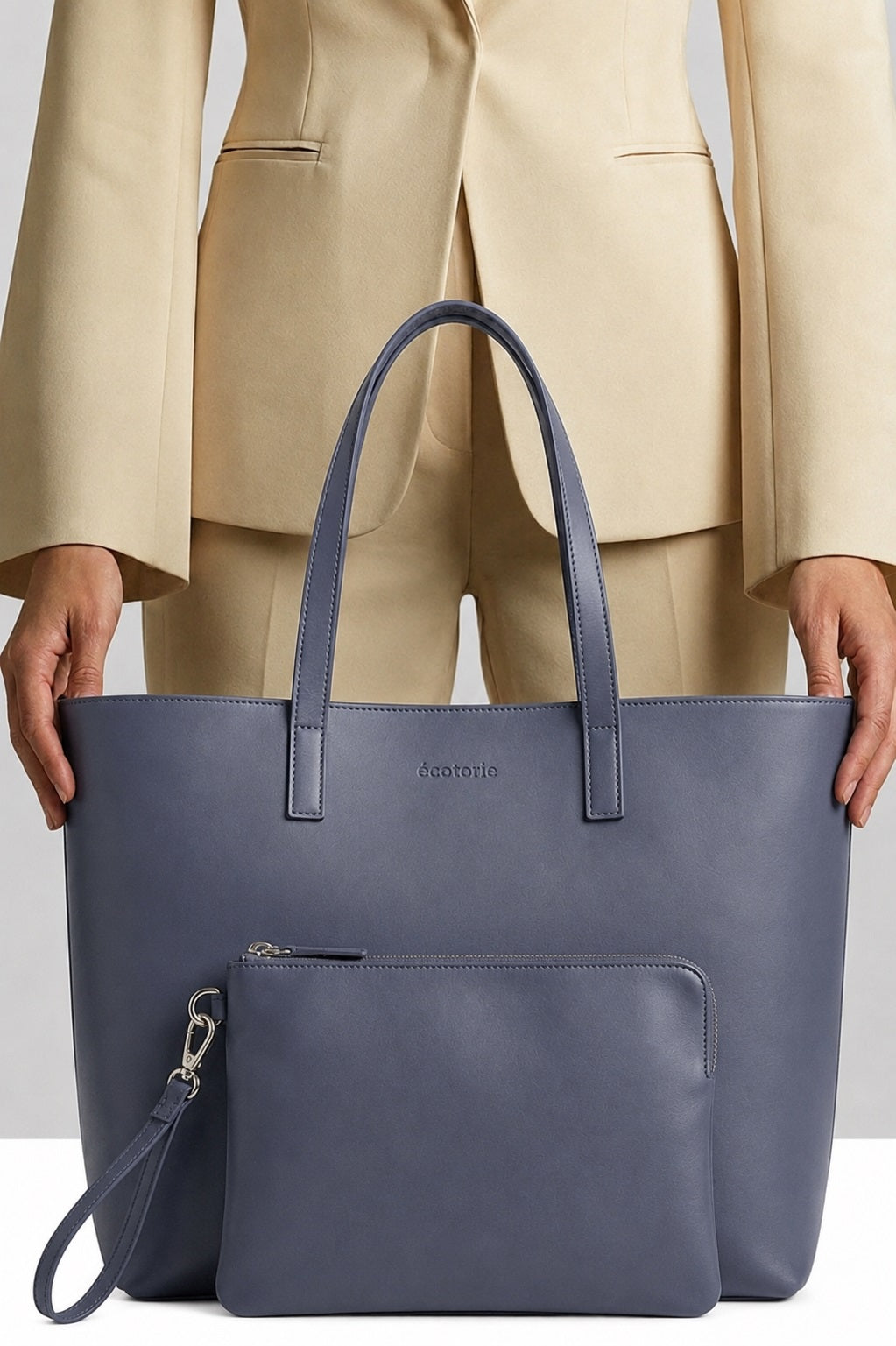 Ecotorie Agatha Leather Tote Bag-Midnight